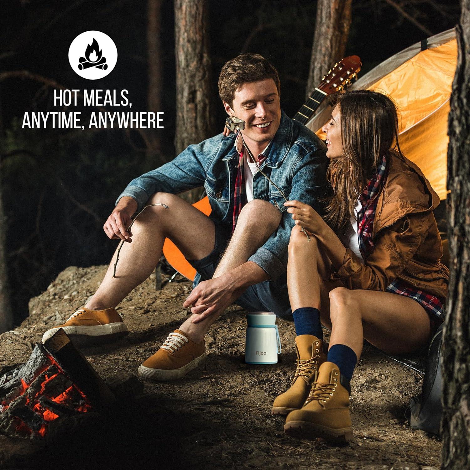 Tarro de Comida Térmico Fijoo 500ml Acero Inoxidable Azul