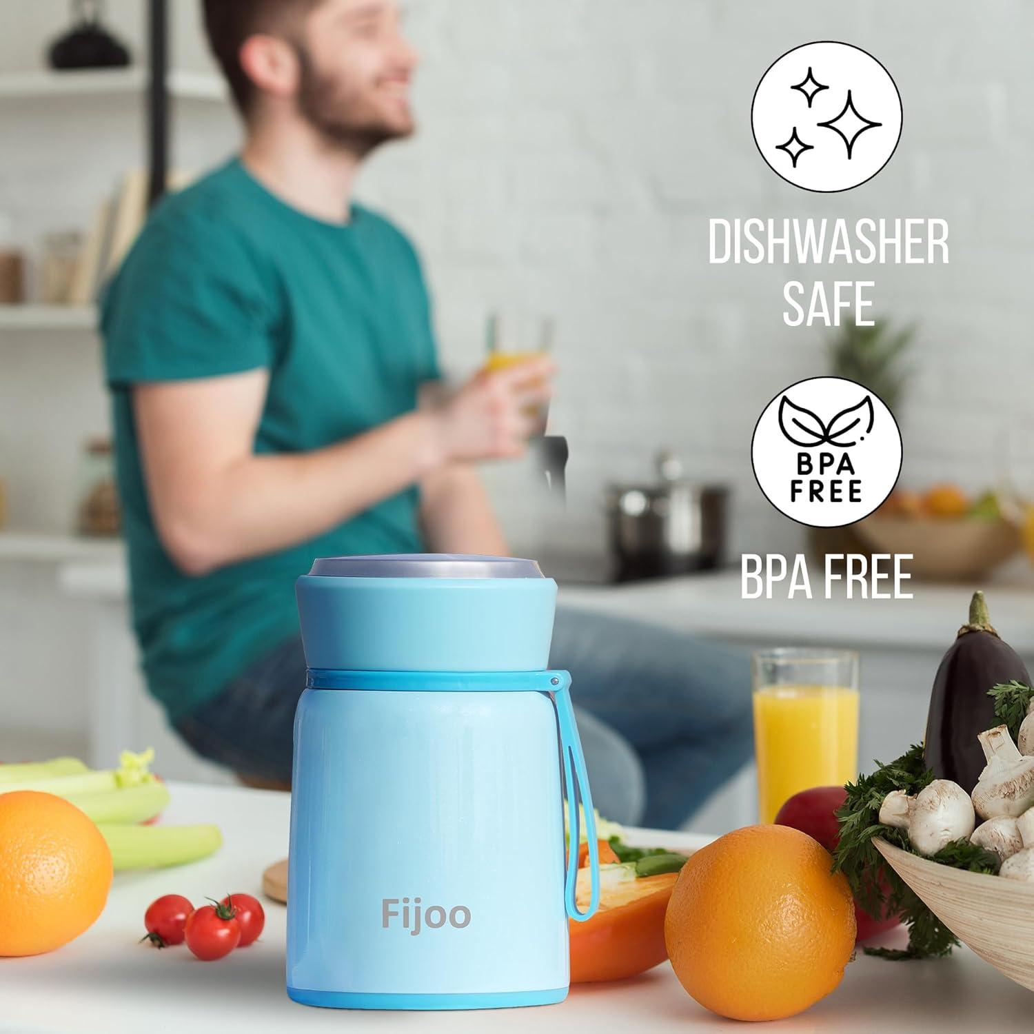 Tarro de Comida Térmico Fijoo 500ml Acero Inoxidable Azul