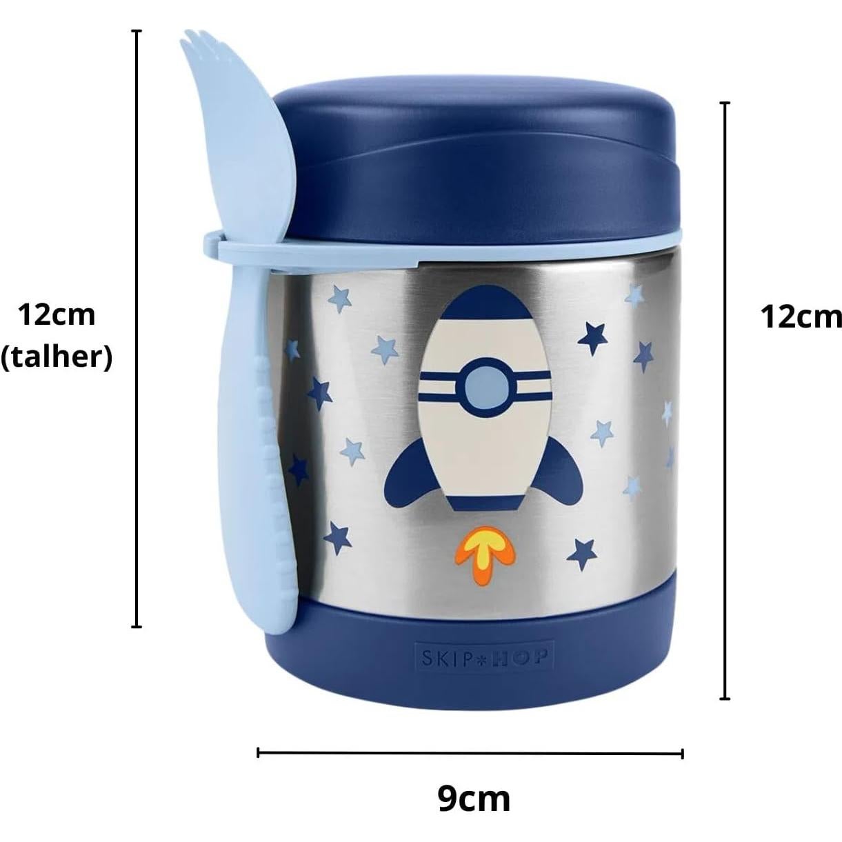 Tarro de Comida Aislado Skip Hop Cohete 325 mL Acero Inoxidable