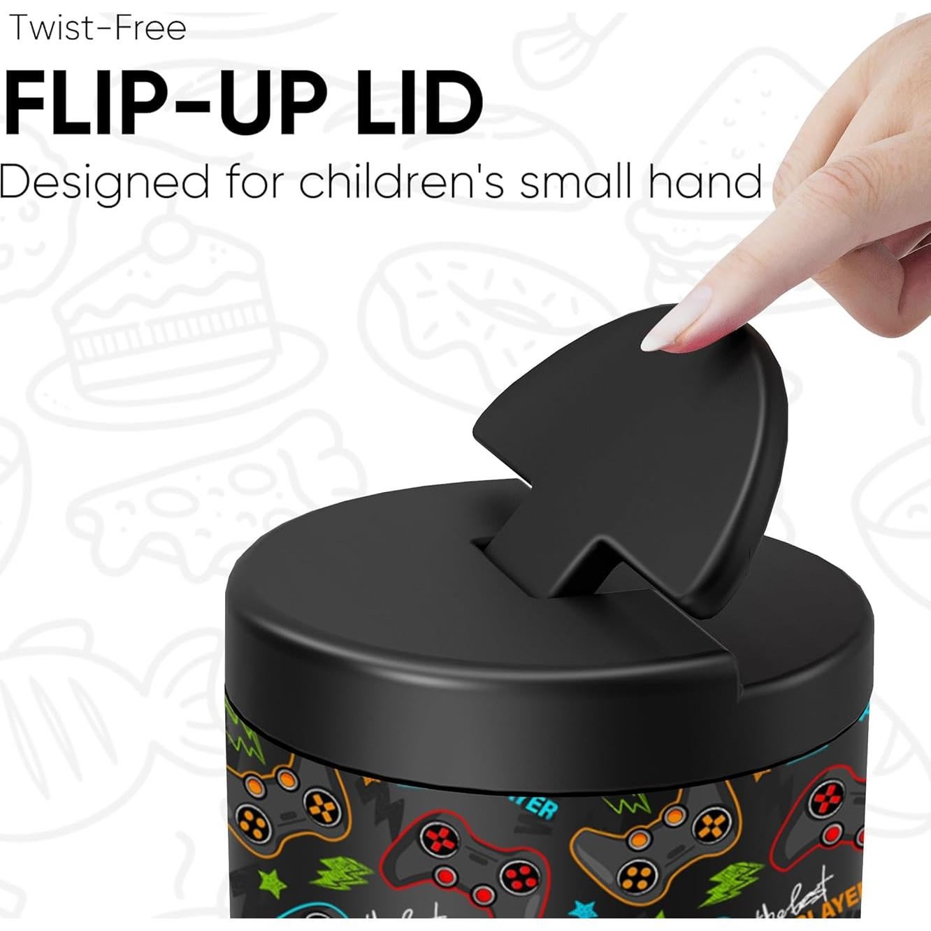 Termo de Sopa QUITES 340g Aislado al Vacío Negro