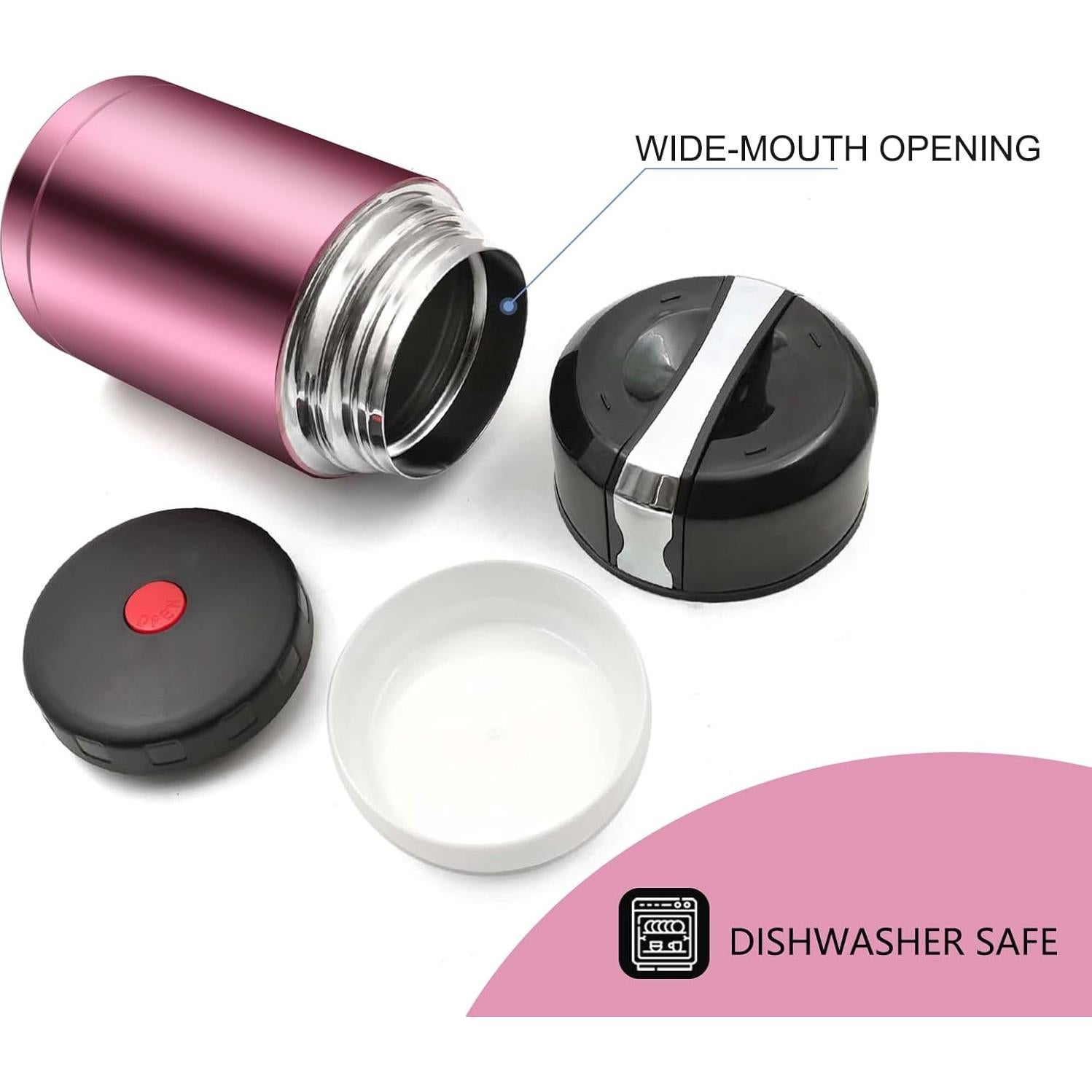 Termo de Sopa Zalaxt 0.83L Acero Inoxidable Aislado