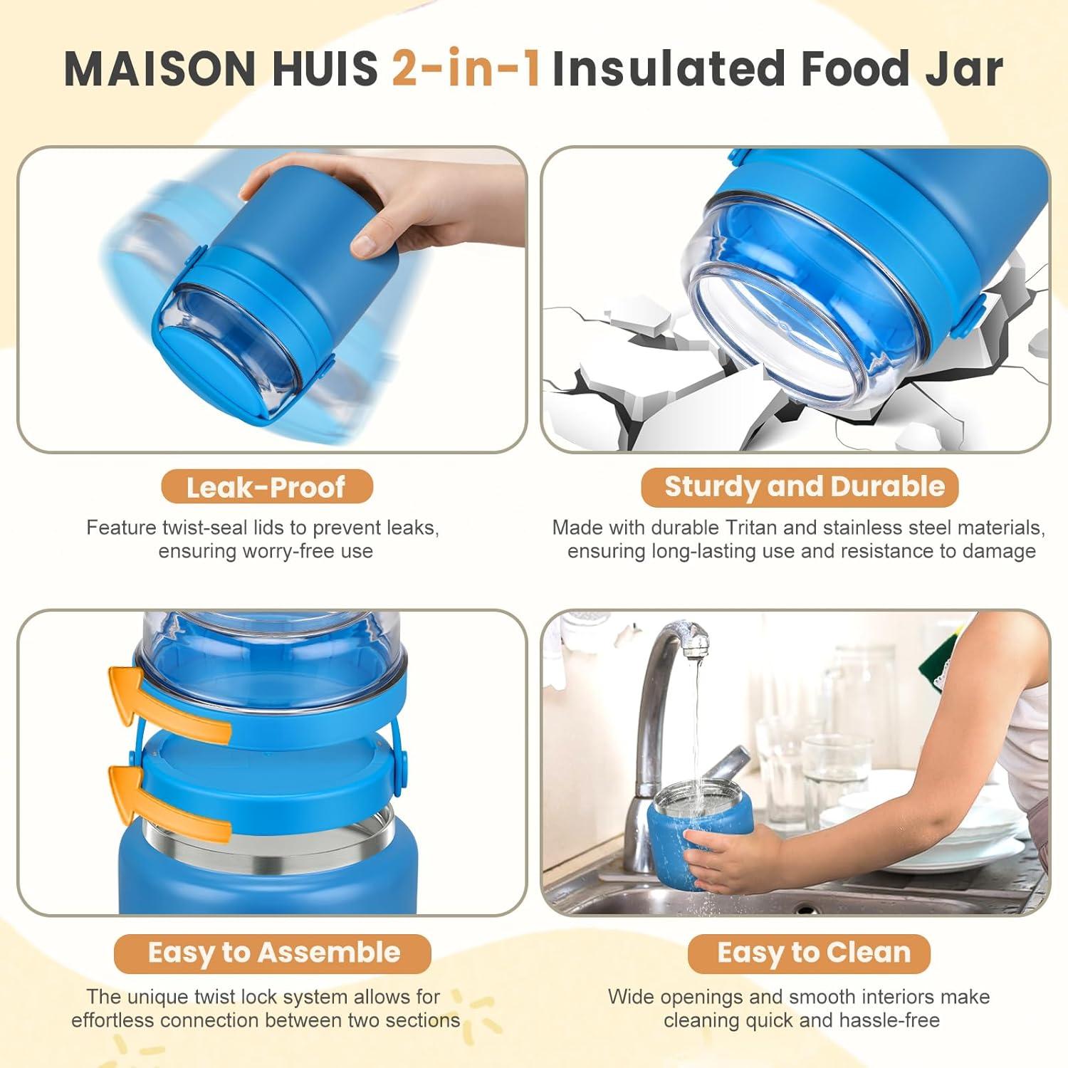 Contenedor Térmico 2-en-1 Maison Huis 382.7g Azul