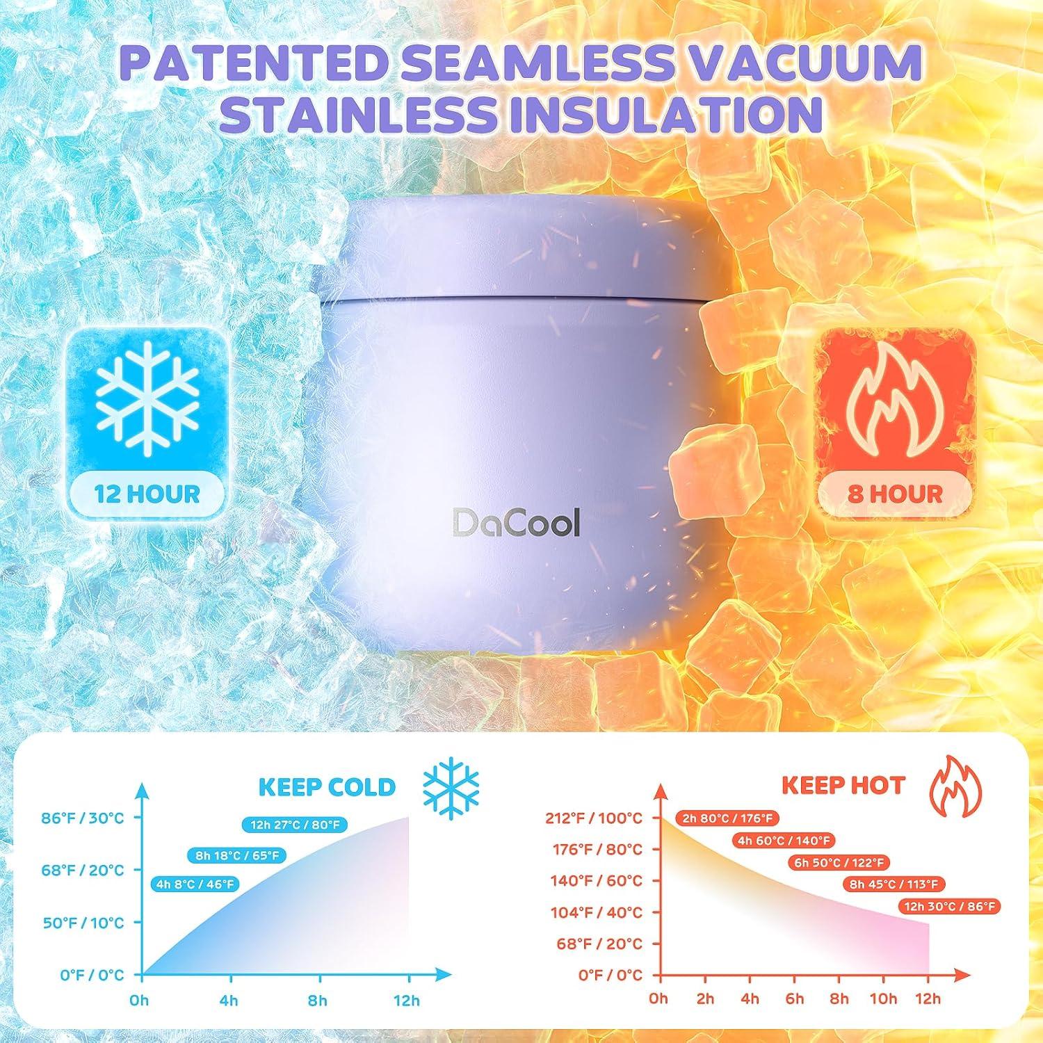 Termo Aislado para Comida Niños DaCool 400 ml Acero Inoxidable