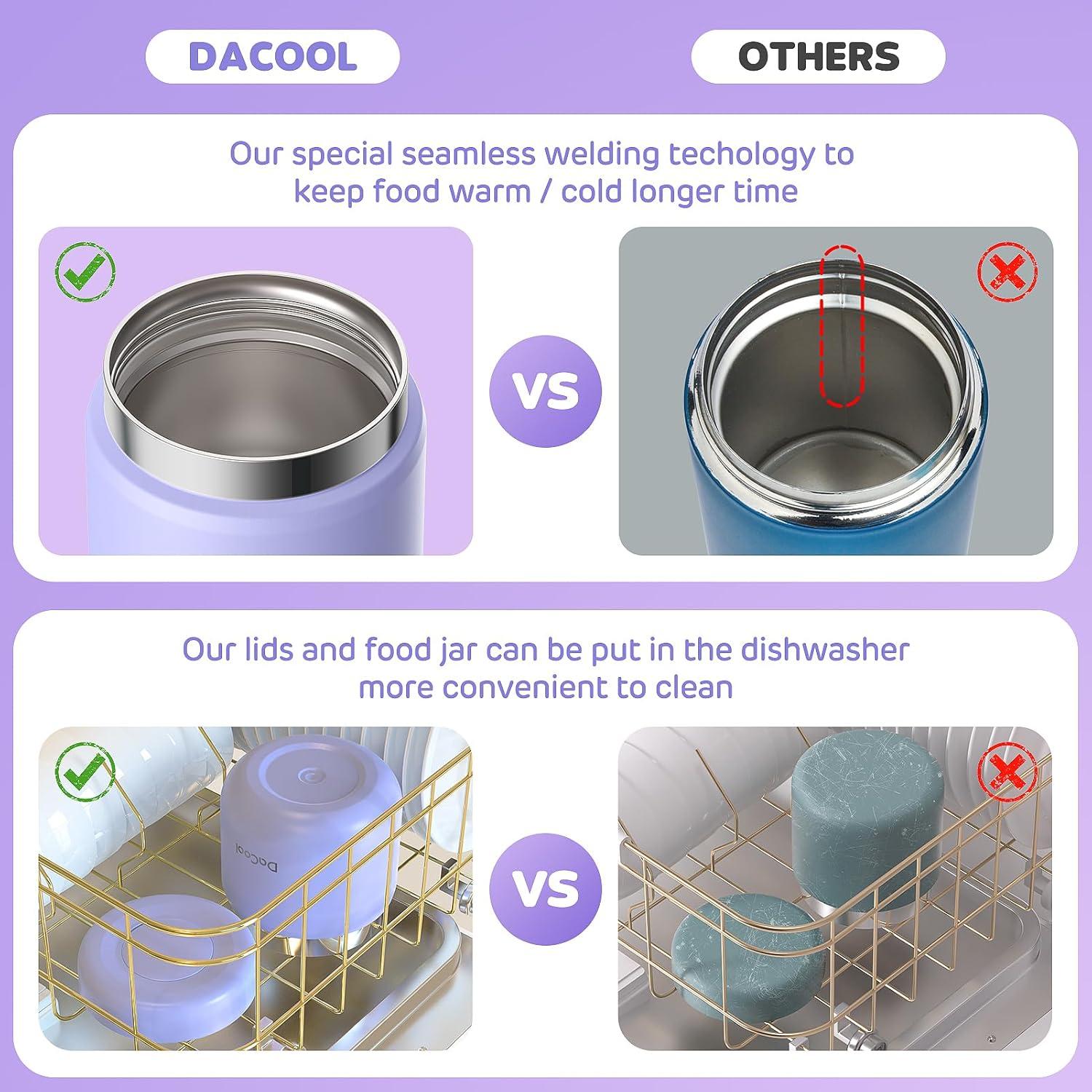 Termo Aislado para Comida Niños DaCool 400 ml Acero Inoxidable