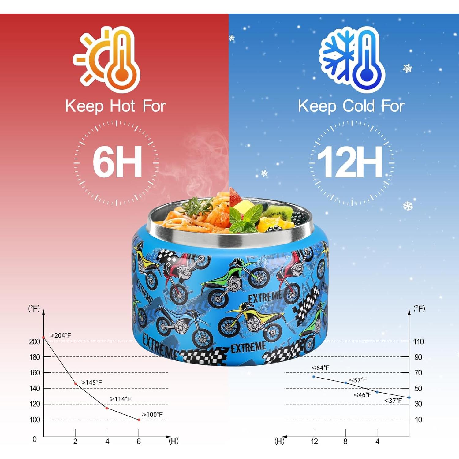 Tarro Térmico MAISON HUIS 240ml Aislado Acero Inoxidable Azul