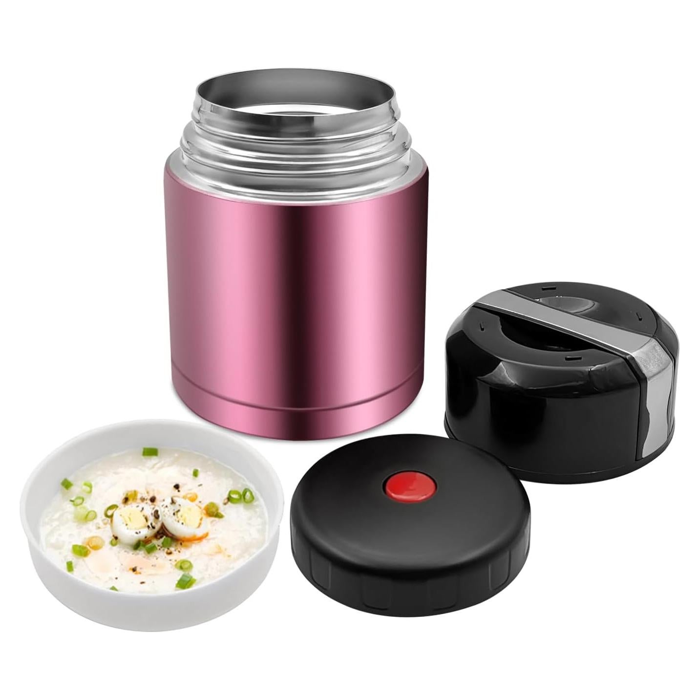 Tarro de Comida Aislado XHKDSYMC 800ml Doble Pared Rojo