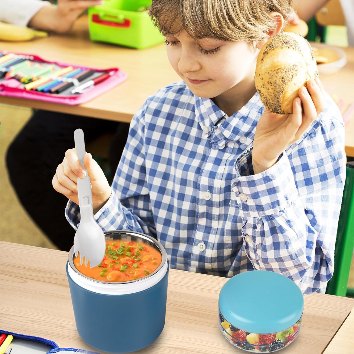 Tarro de Comida Aislado Decorelement Doble Compartimento 730ml