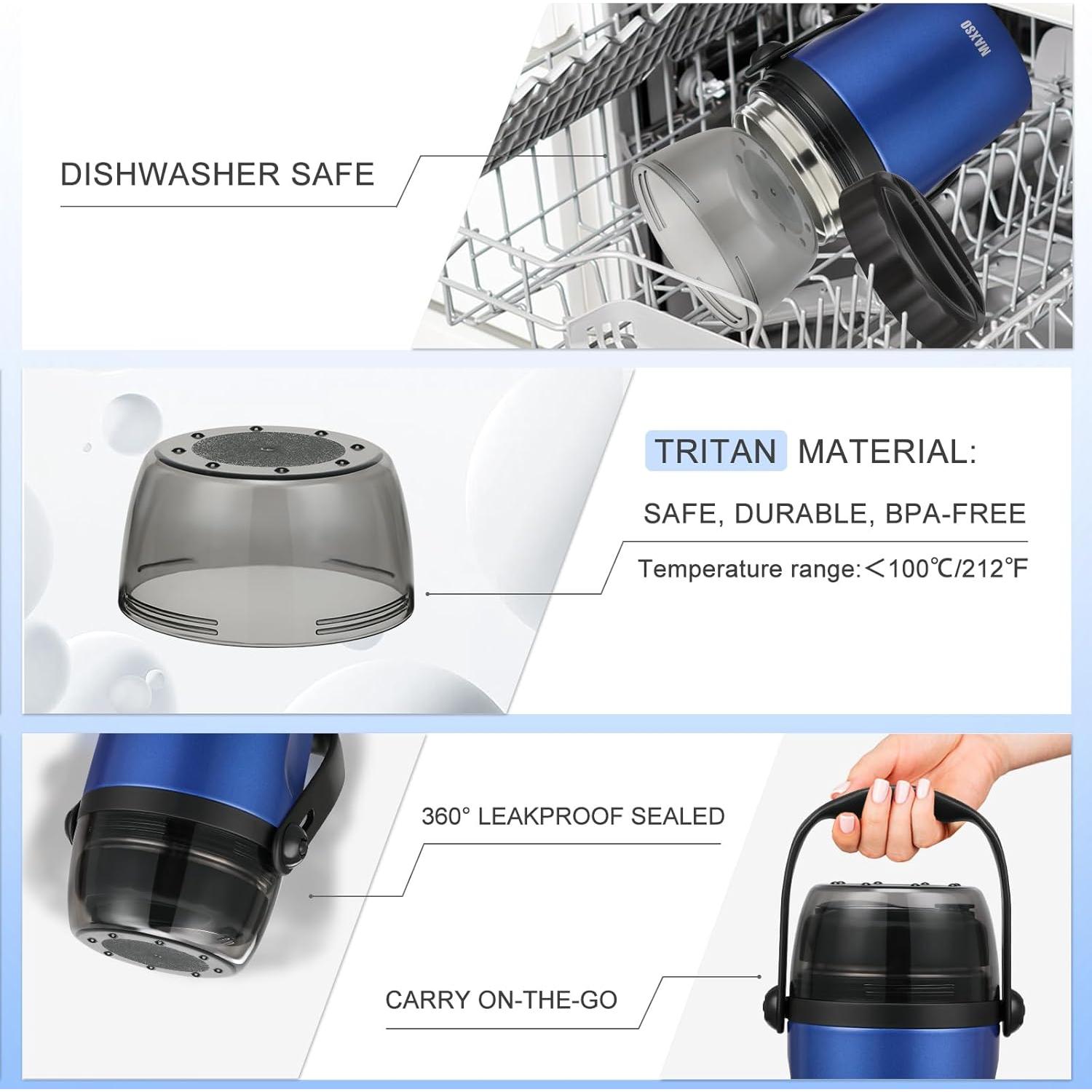 Contenedor Térmico MAXSO 32 oz Acero Inoxidable Azul