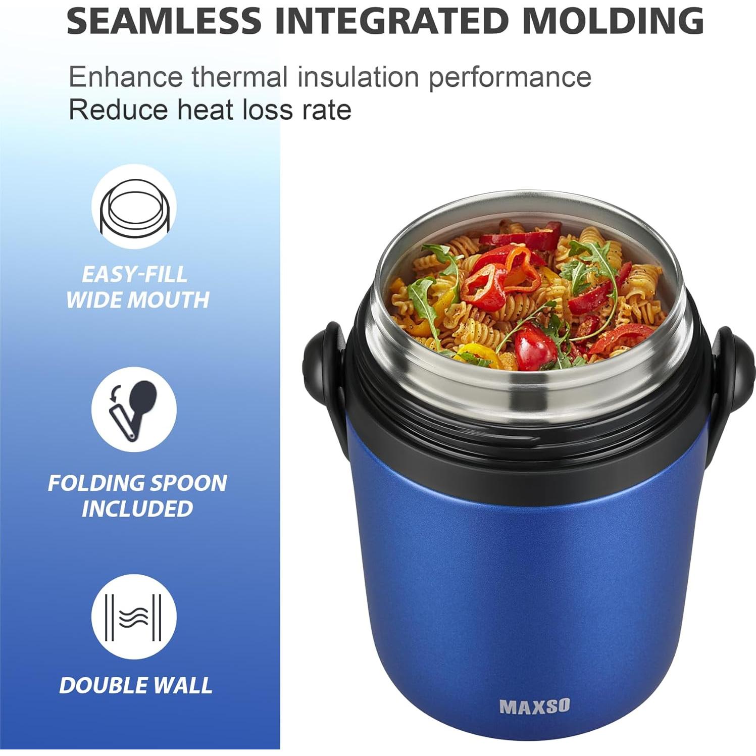 Contenedor Térmico MAXSO 32 oz Acero Inoxidable Azul