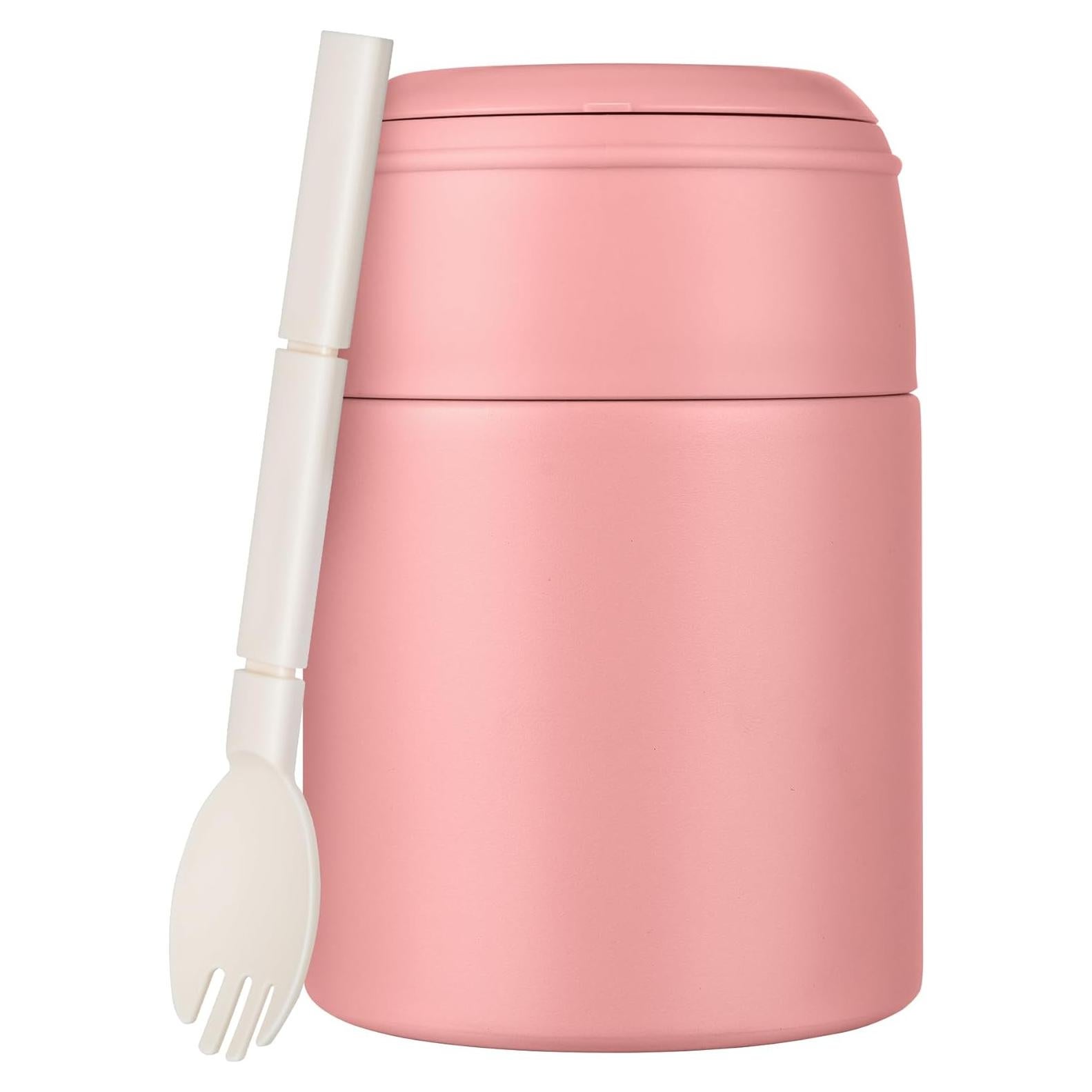 Tarro Térmico WXXM 295ml Rosa para Niños con Cuchara