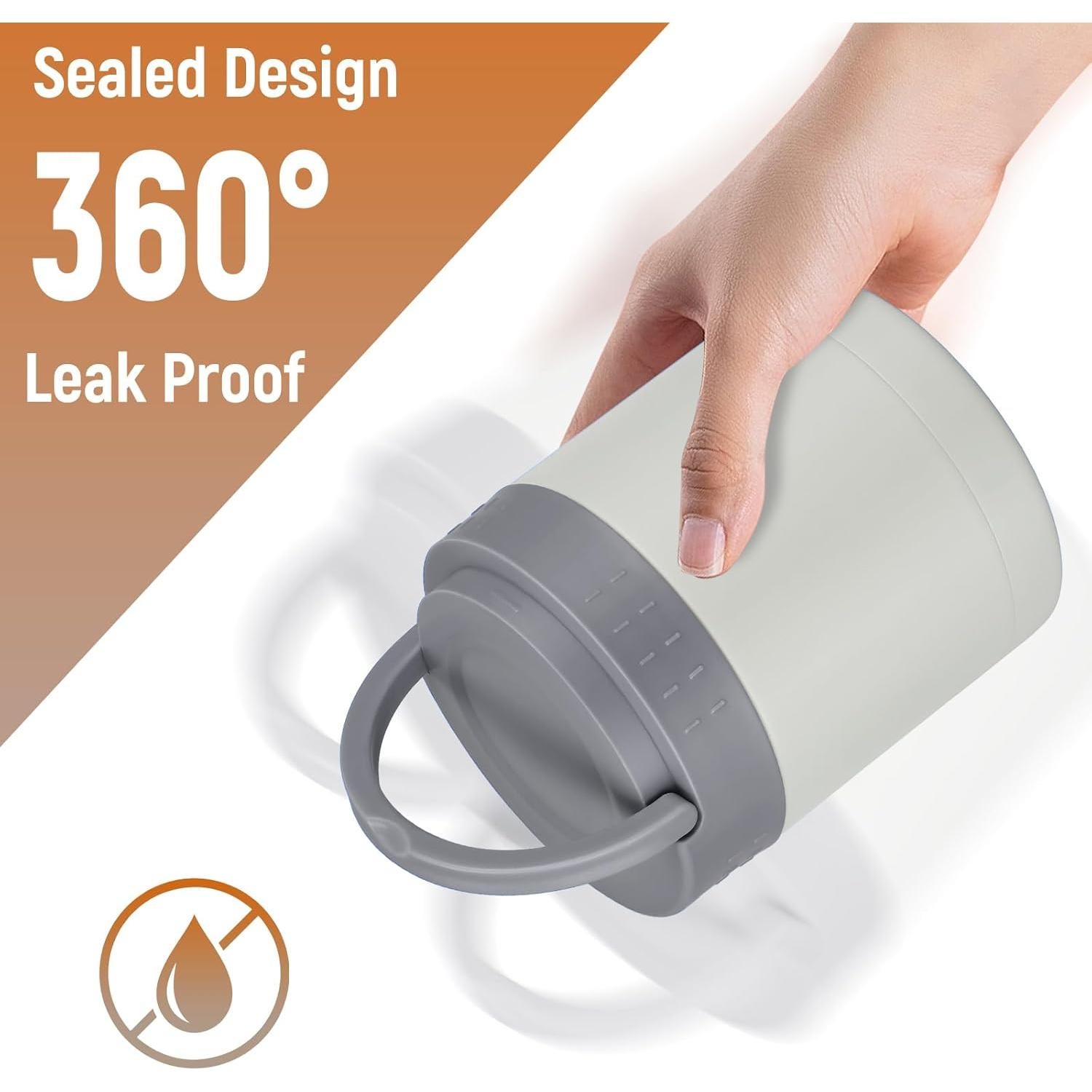 Termo de Sopa 310ml WyfKyd Aislado Acero Inoxidable Gris