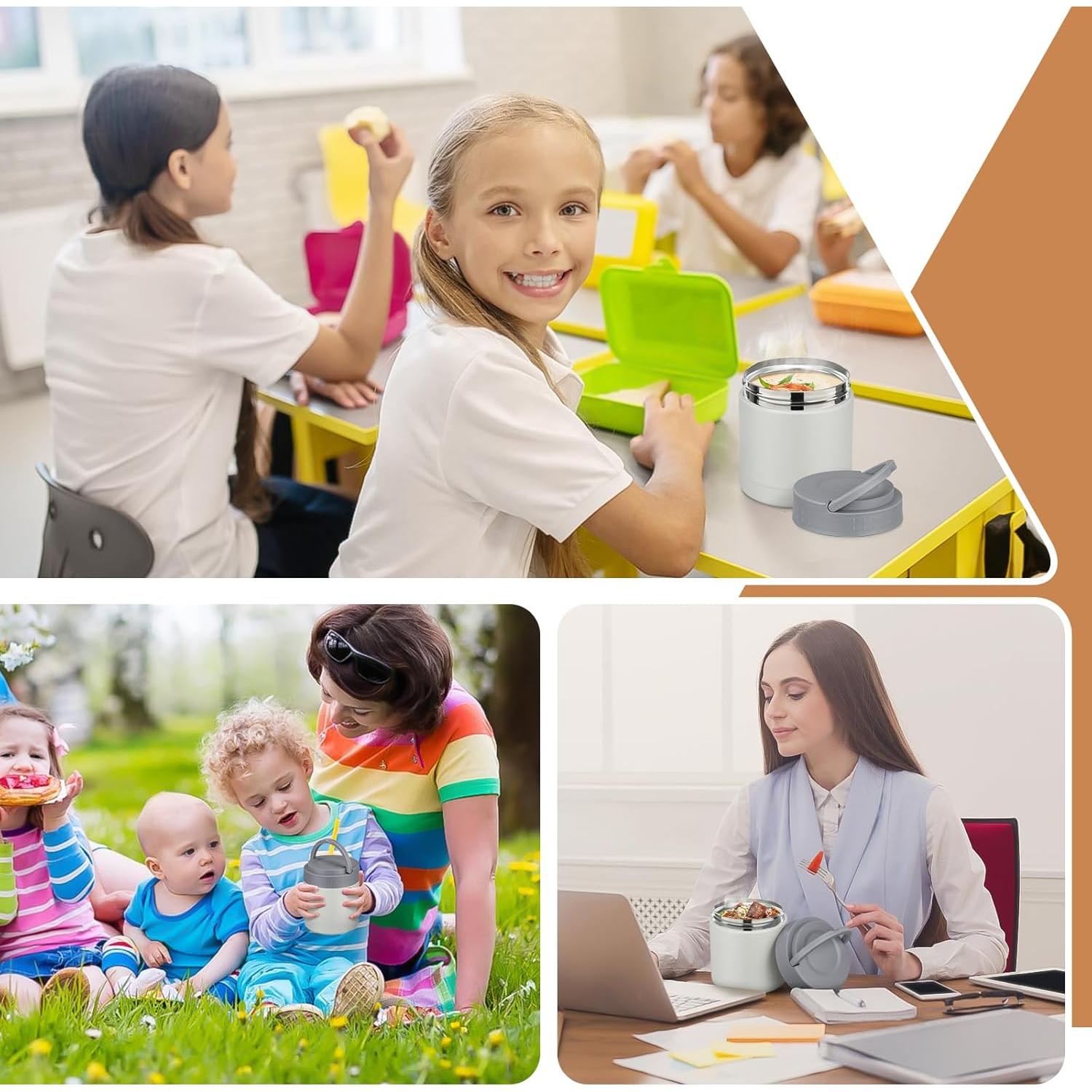 Termo de Sopa 310ml WyfKyd Aislado Acero Inoxidable Gris