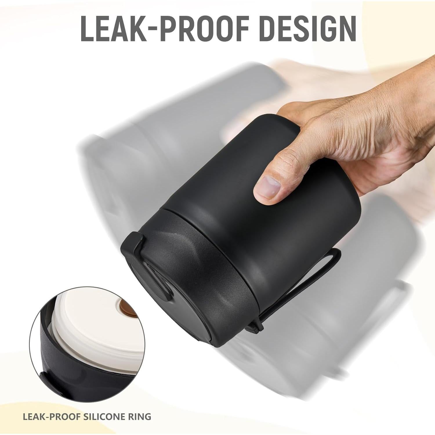 Termo de Sopa Aislado Pawtong 500ml con Cuchara Acero Inoxidable