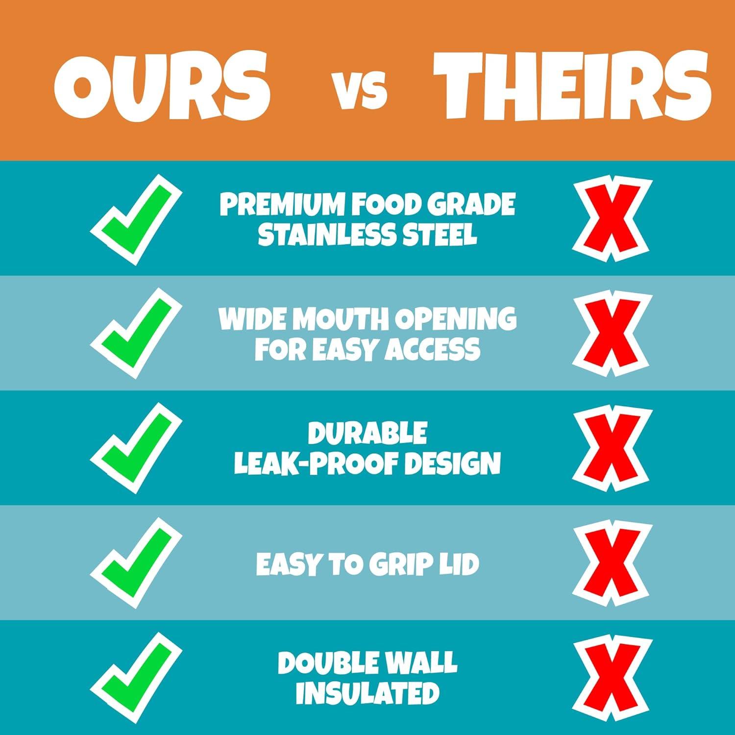 Tarro de Comida Aislado Bentology 368ml Sirena - Acero Inoxidable