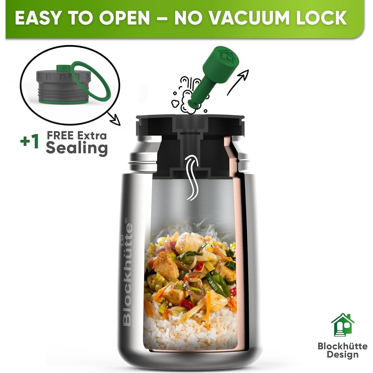 Termo de Comida Blockhütte 730 ml Acero Inoxidable 14h Caliente
