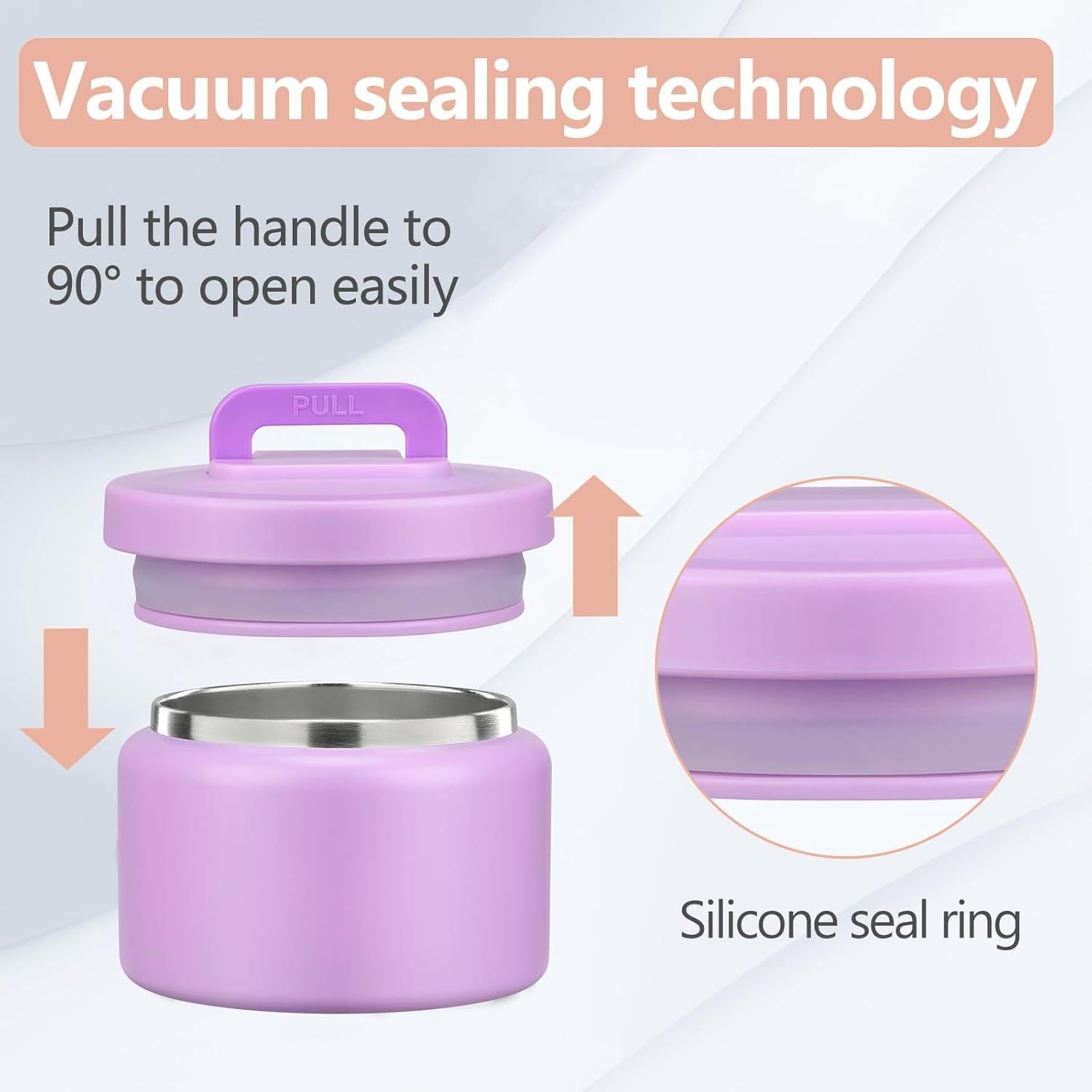 Termo de Comida Caliente para Niños PIQUEBAR 8oz Acero Inoxidable