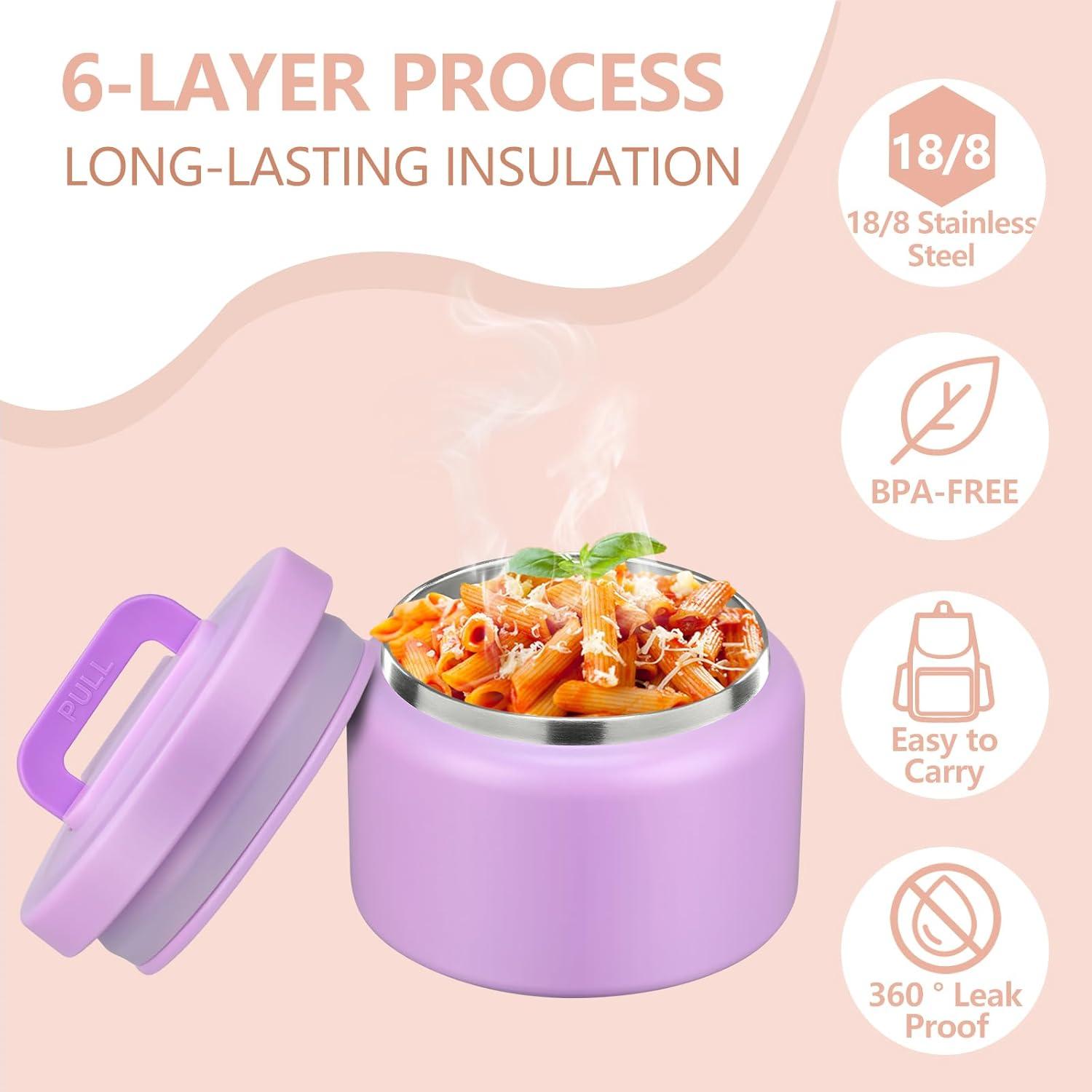 Termo de Comida Caliente para Niños PIQUEBAR 8oz Acero Inoxidable