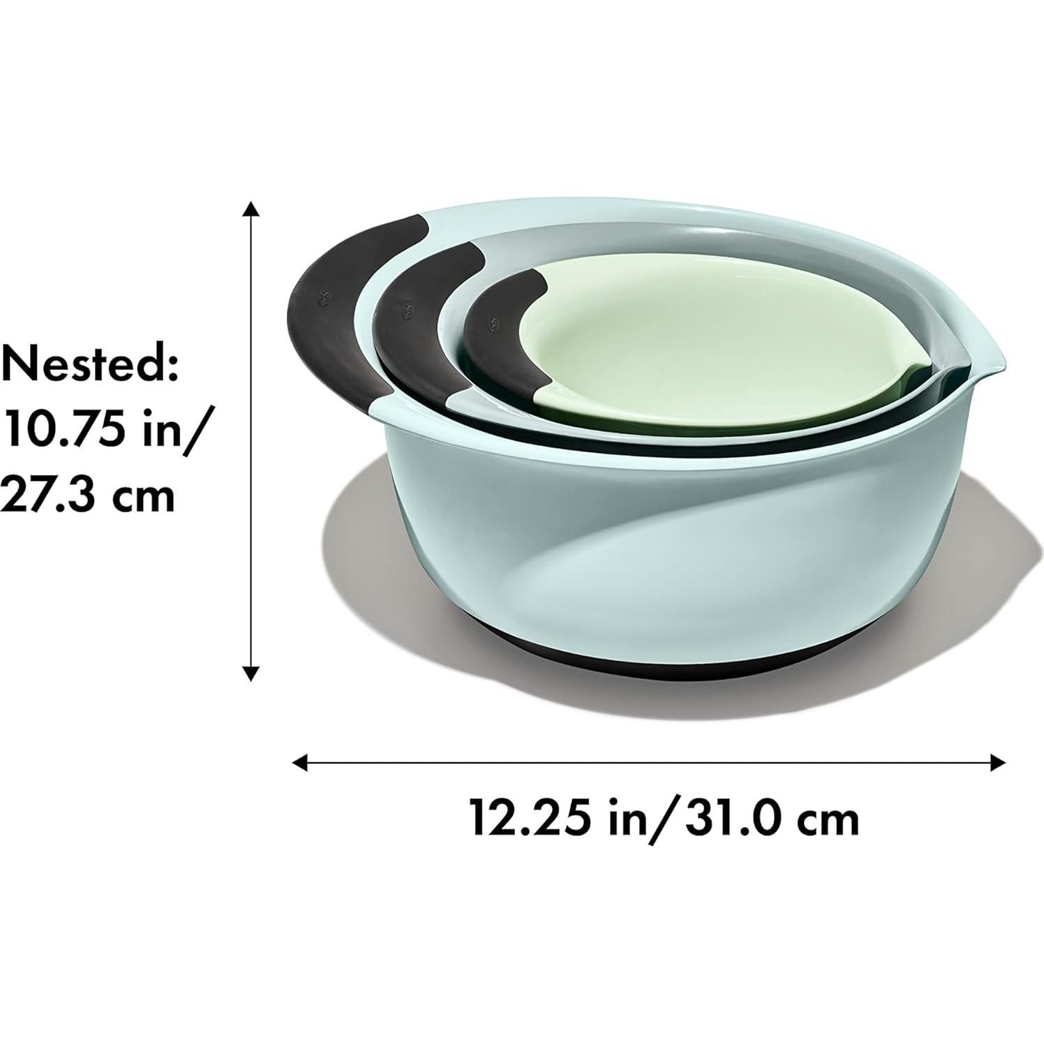 Set de 3 Tazones de Mezcla OXO Good Grips - 1.42L, 2.84L, 4.73L