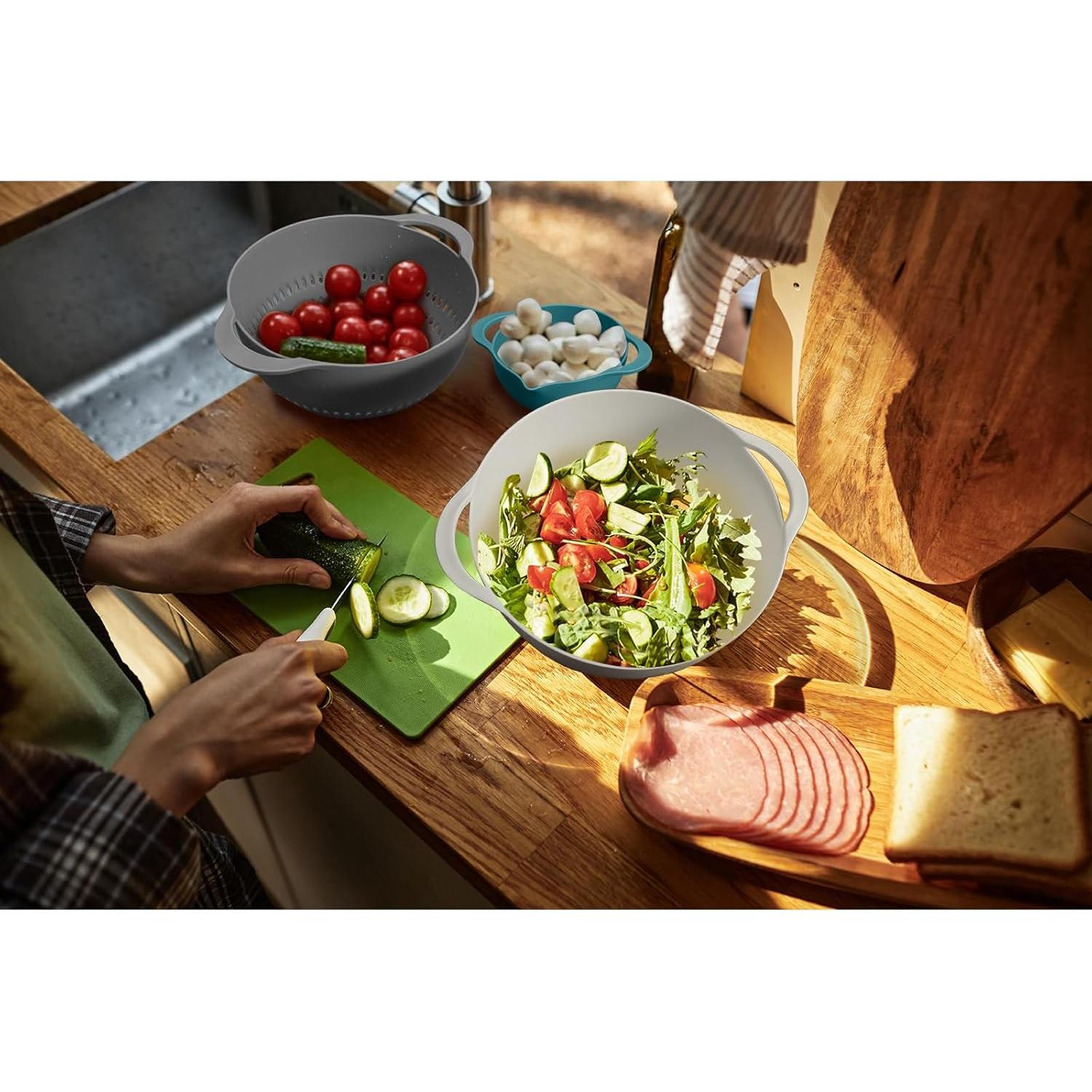 Set de Tazones para Mezclar Esie Houzie 13 Piezas Azul Morandi