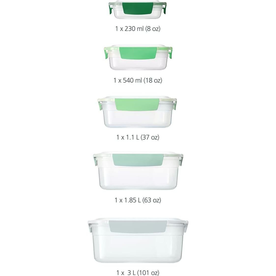 Conjunto de Preparación de Alimentos y Almacenamiento Joseph Joseph 14 Piezas Verde Salvia