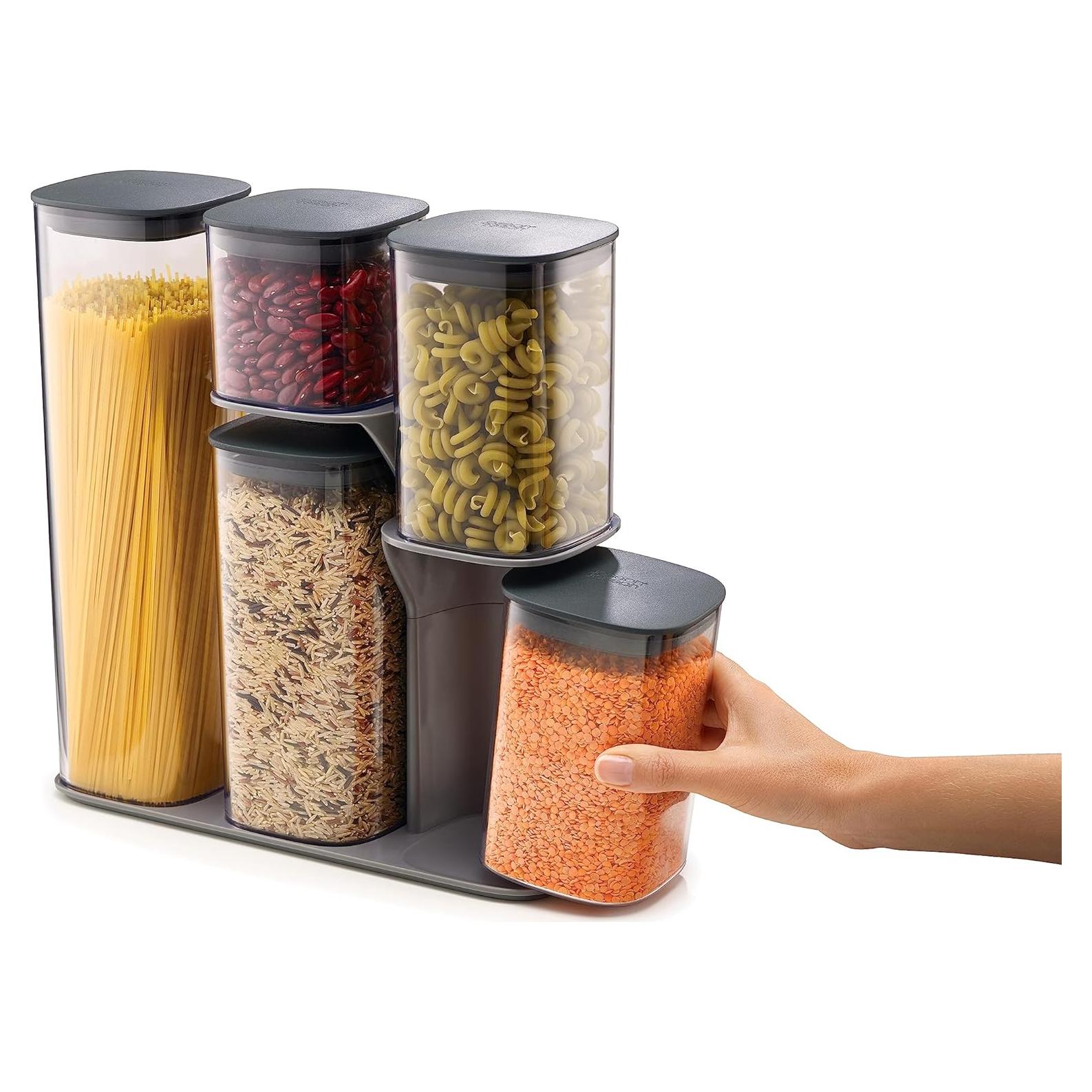 Conjunto de 5 Contenedores de Almacenamiento Joseph Joseph Gris