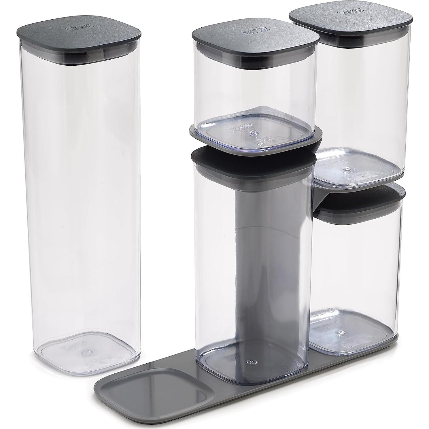 Conjunto de 5 Contenedores de Almacenamiento Joseph Joseph Gris