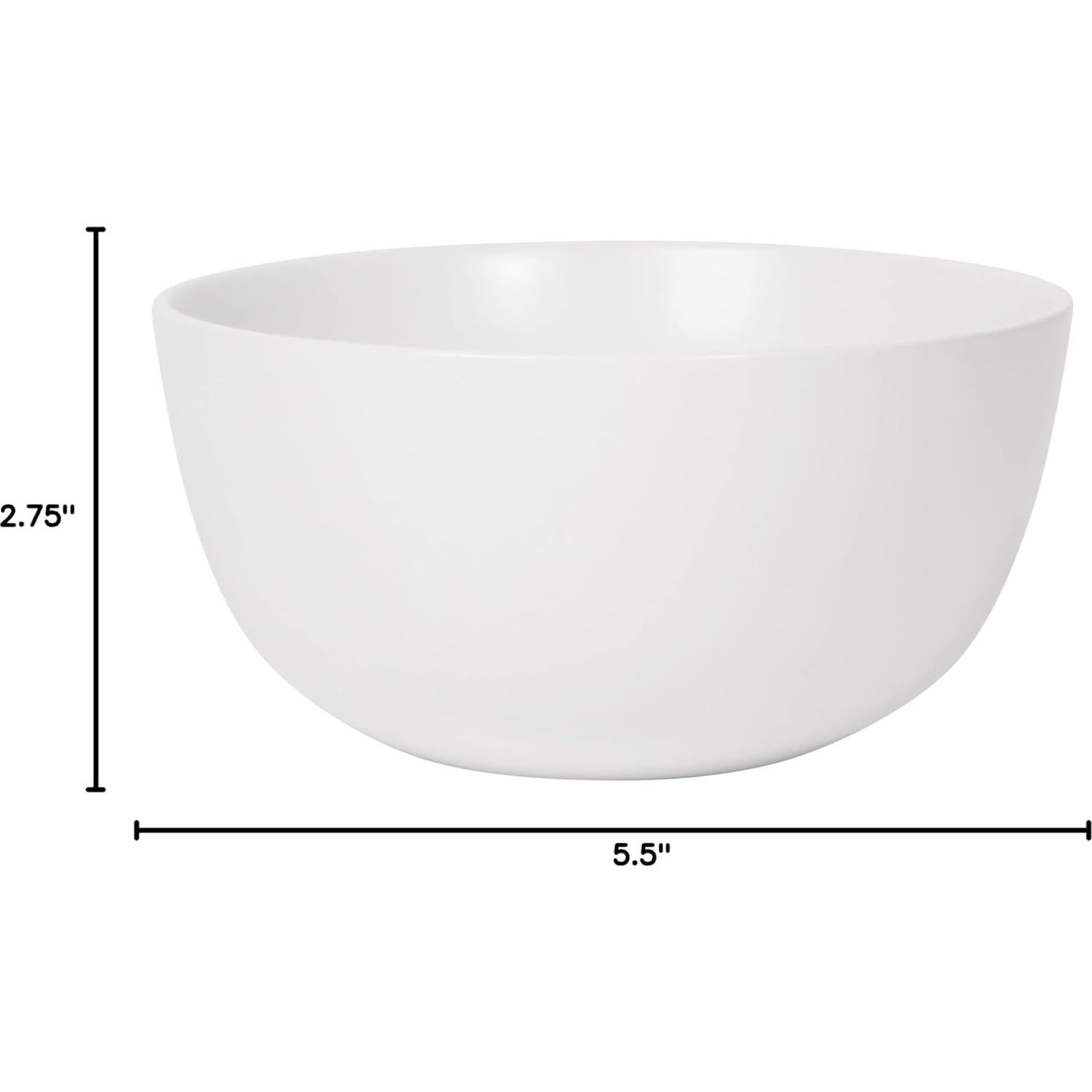 Set de 3 Tazones de Cerámica Apilables Ahora Diseños Blanco Mate