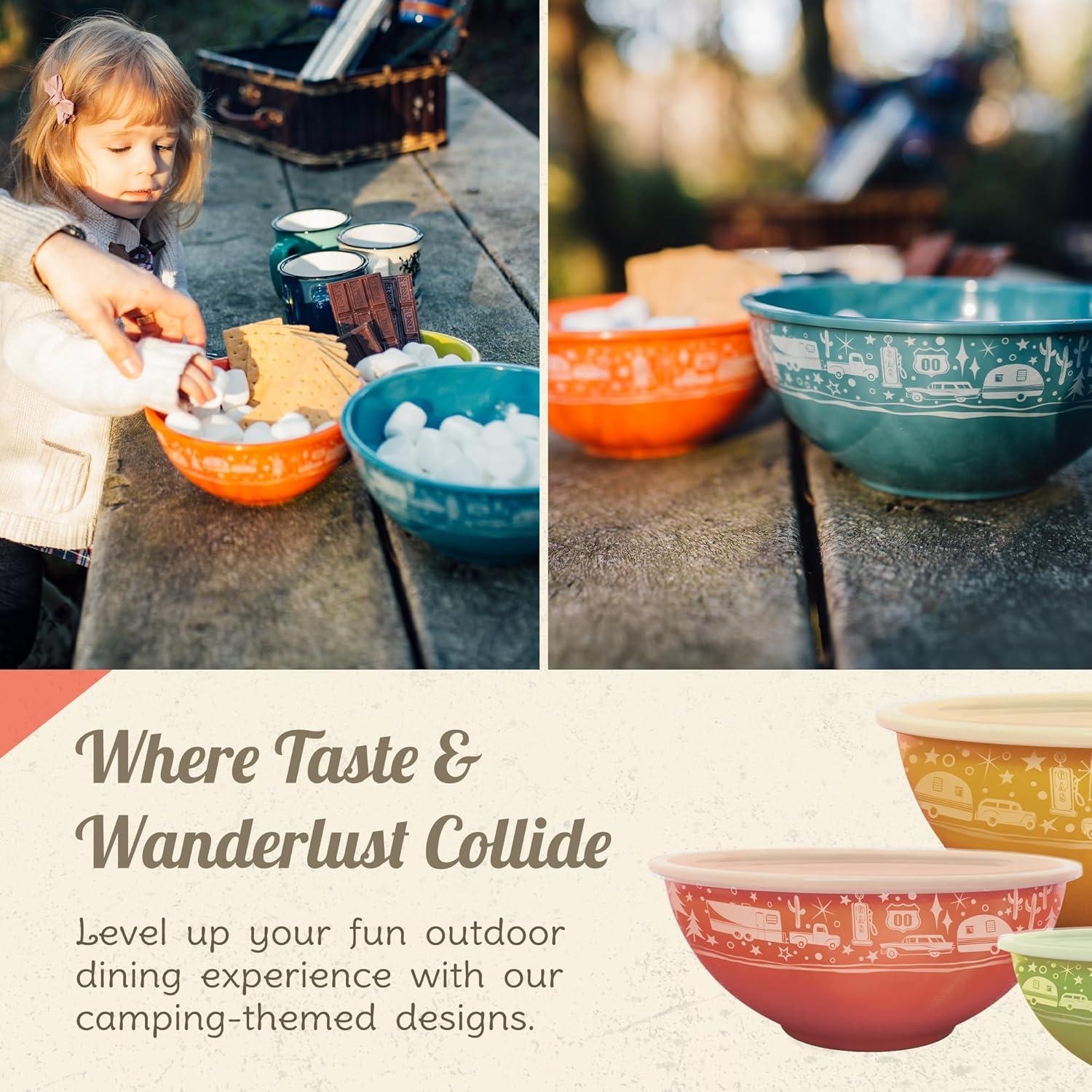 Juego de Tazones Apilables Camp Casual - 4 Piezas Sin BPA