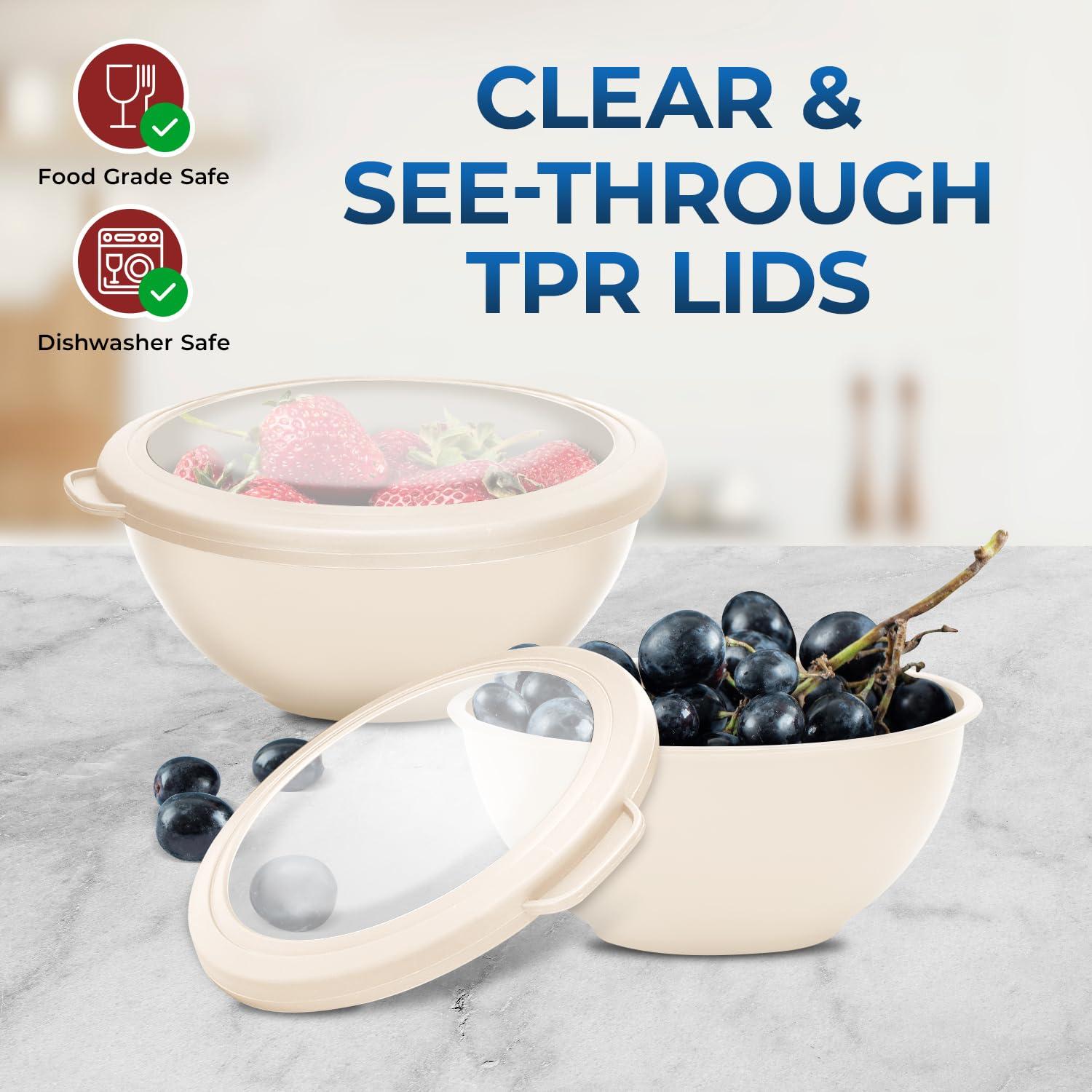 Juego de 12 Tazones Apilables Bakken Master con Tapas - Sin BPA