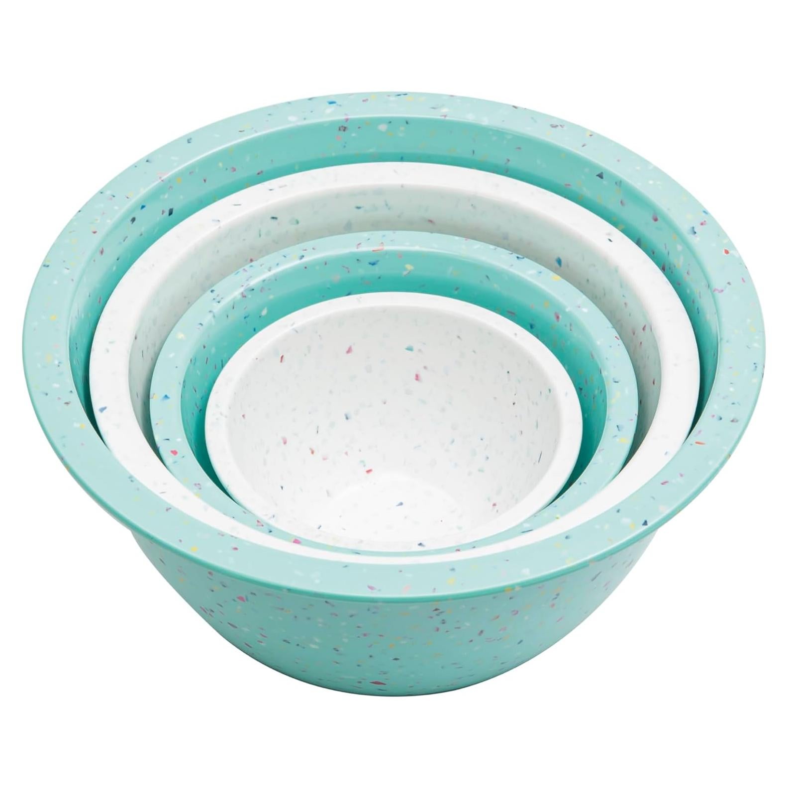 Juego de Cuencos Mezcladores Apilables Bzyoo - 4 Piezas Color Huevo