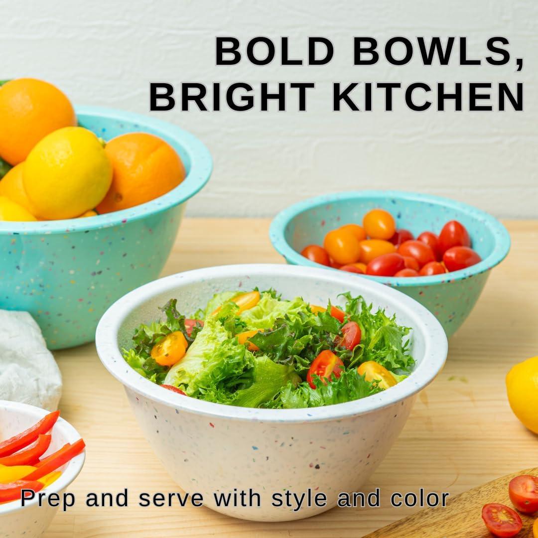 Juego de Cuencos Mezcladores Apilables Bzyoo - 4 Piezas Color Huevo