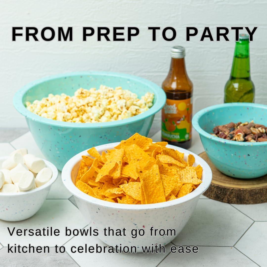 Juego de Cuencos Mezcladores Apilables Bzyoo - 4 Piezas Color Huevo