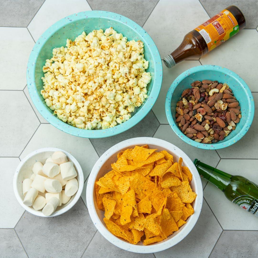 Juego de Cuencos Mezcladores Apilables Bzyoo - 4 Piezas Color Huevo