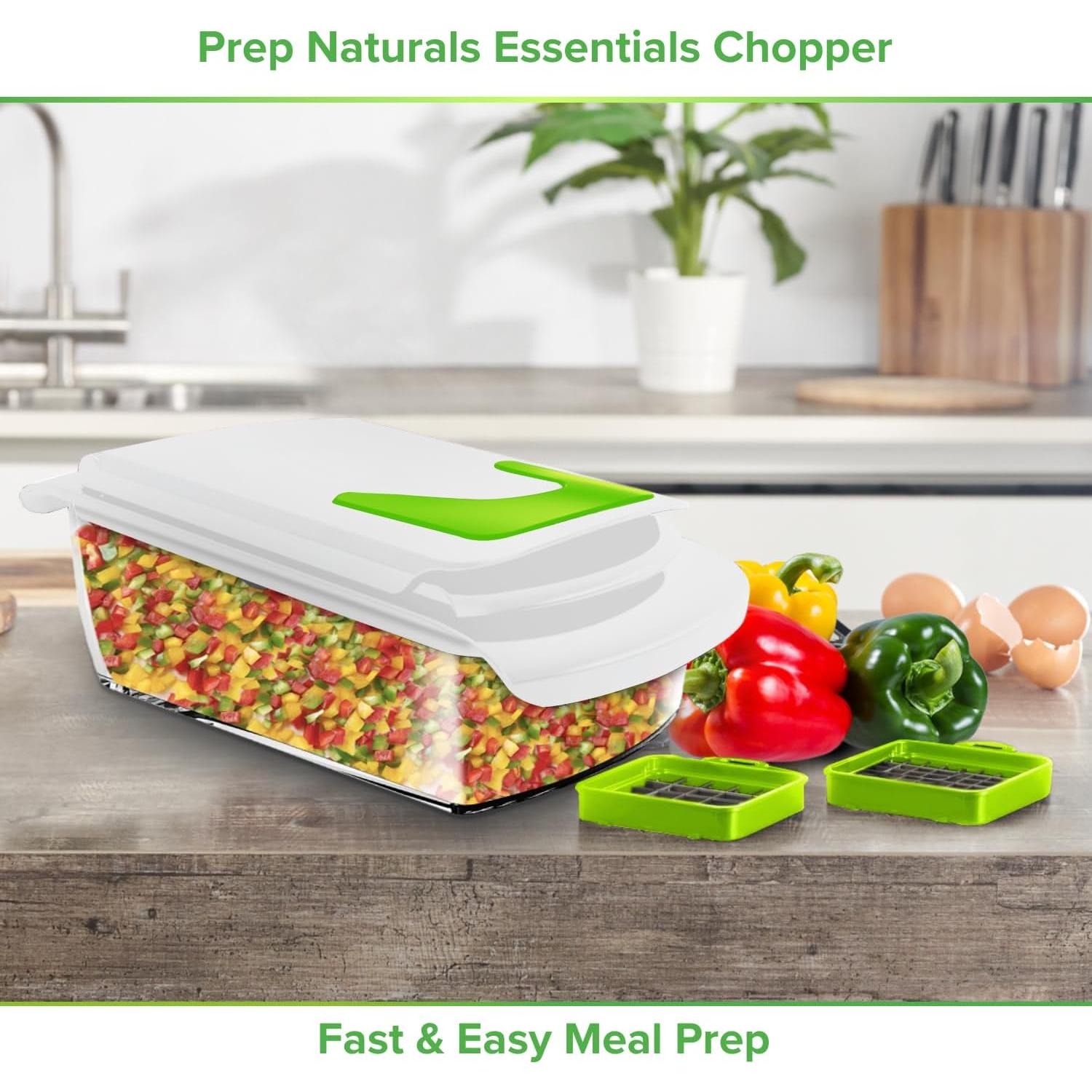 Cortador de Verduras 4 en 1 Prep Naturals - Acero Inoxidable Blanco