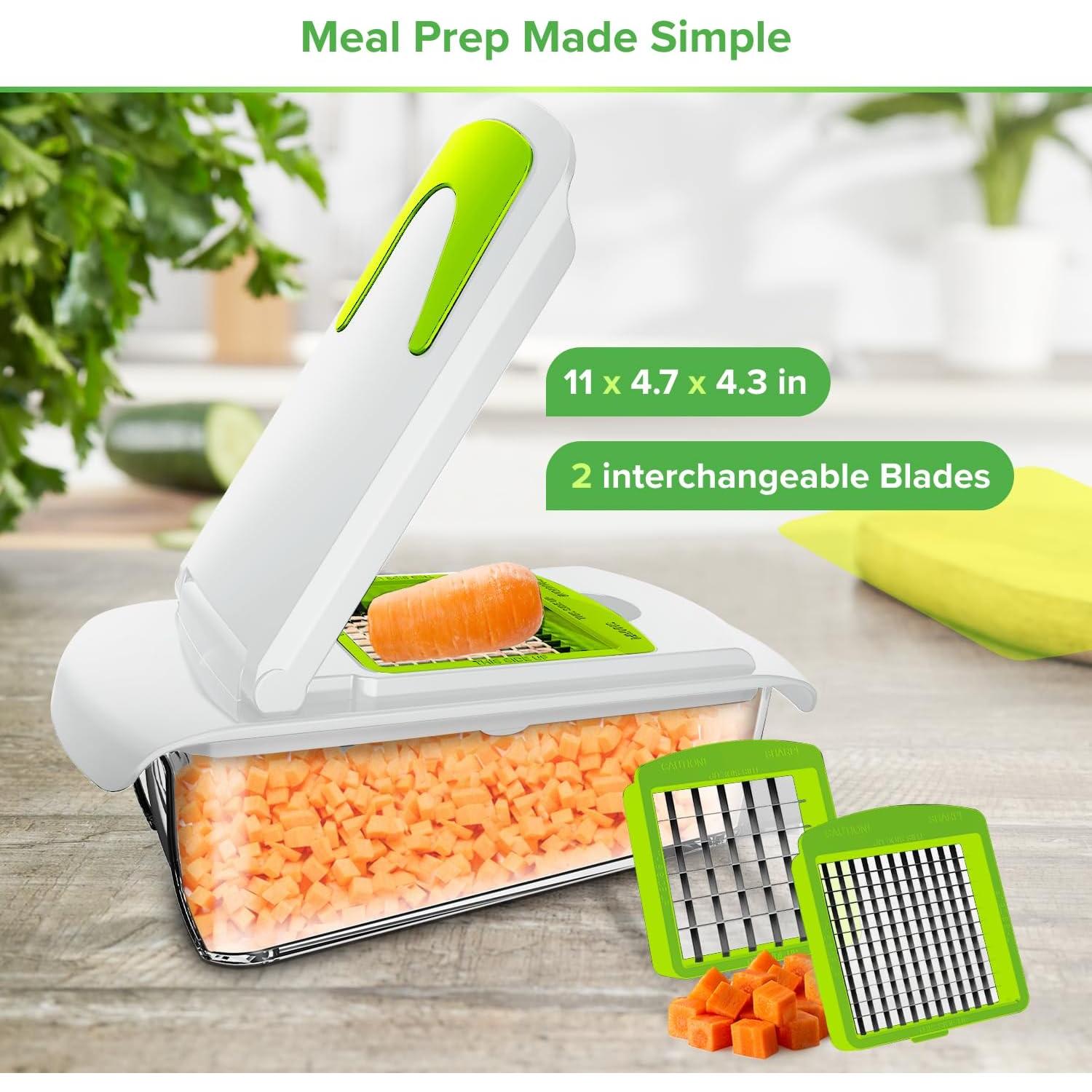 Cortador de Verduras 4 en 1 Prep Naturals - Acero Inoxidable Blanco