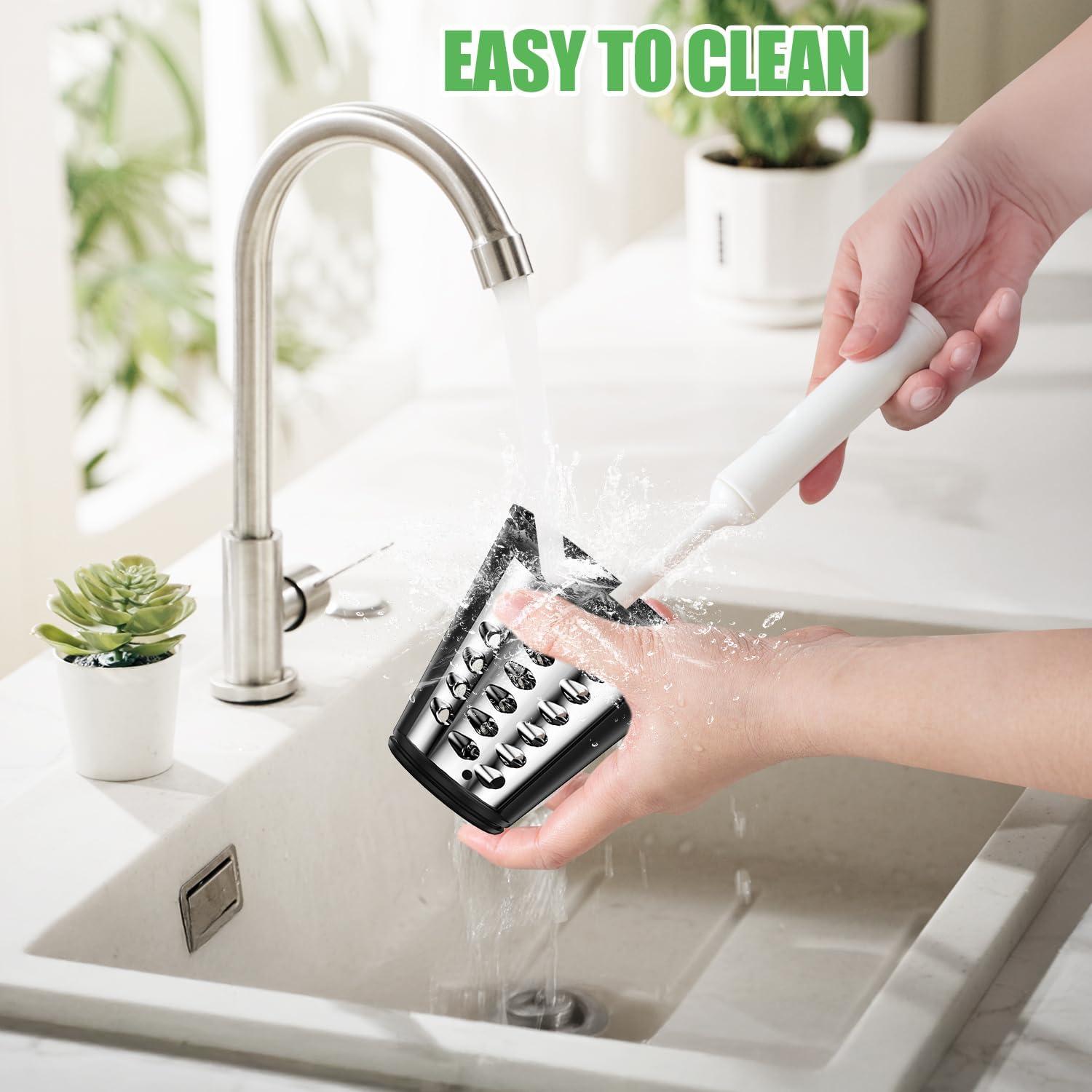 Rallador de Queso Eléctrico AERVOCE 5 en 1 con Contenedor