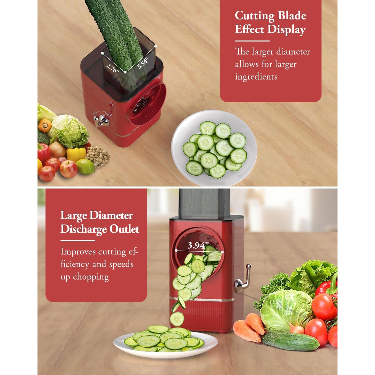 Rallador Eléctrico TOAKELI para Queso y Verduras - 8 Cuchillas