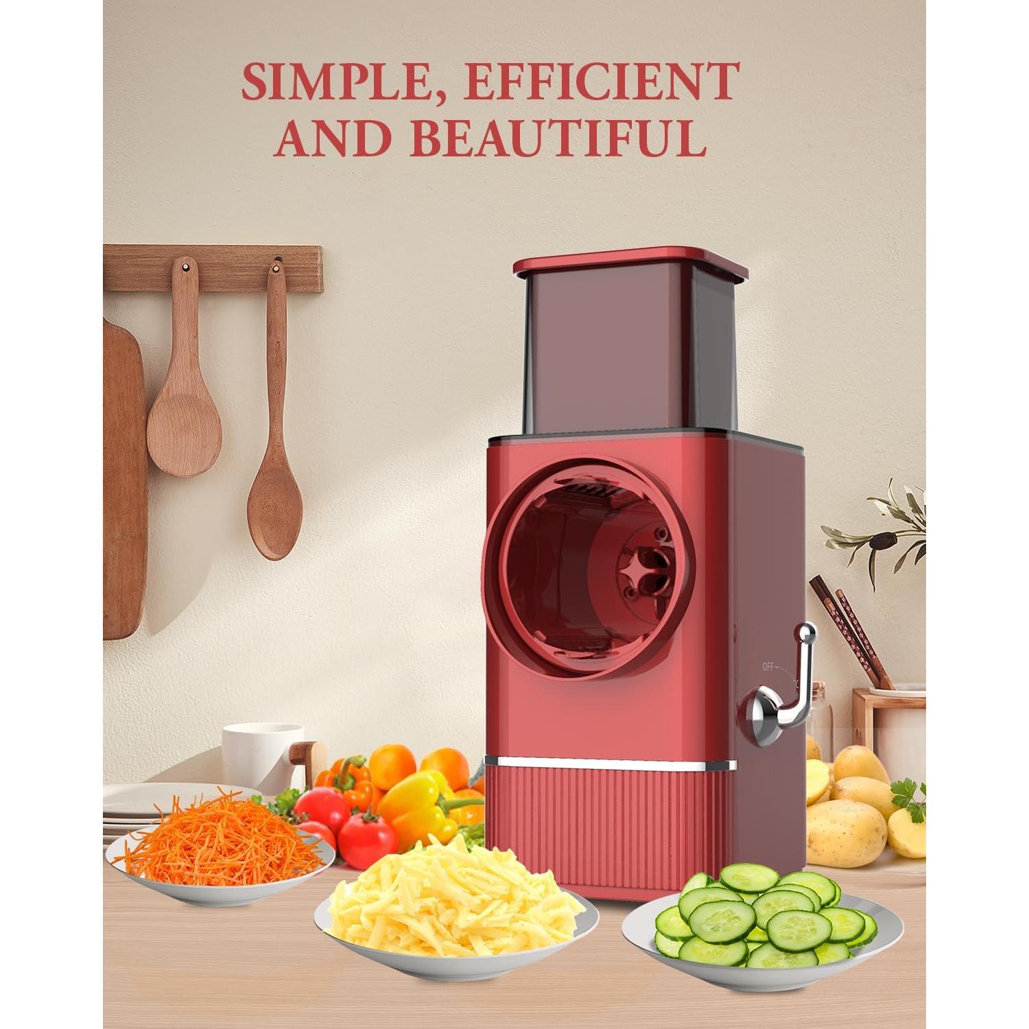 Rallador Eléctrico TOAKELI para Queso y Verduras - 8 Cuchillas