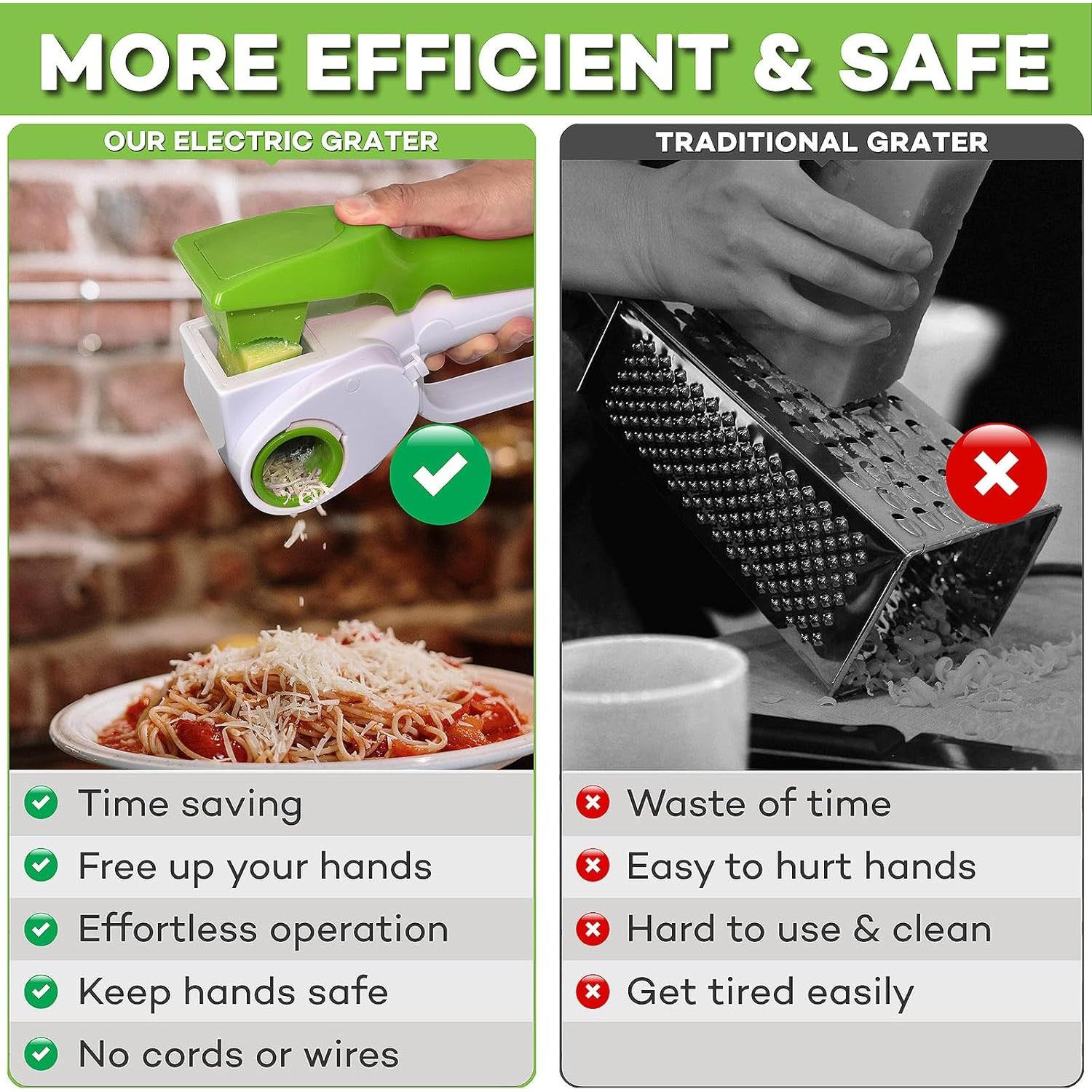 Rallador de Queso Eléctrico Automático OFERTAS INCREÍBLES Verde