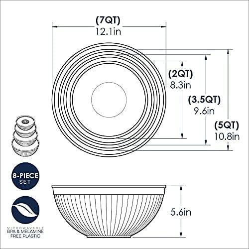 Juego de Cuencos Mezcla y Servicio Nordic Ware 8 Piezas