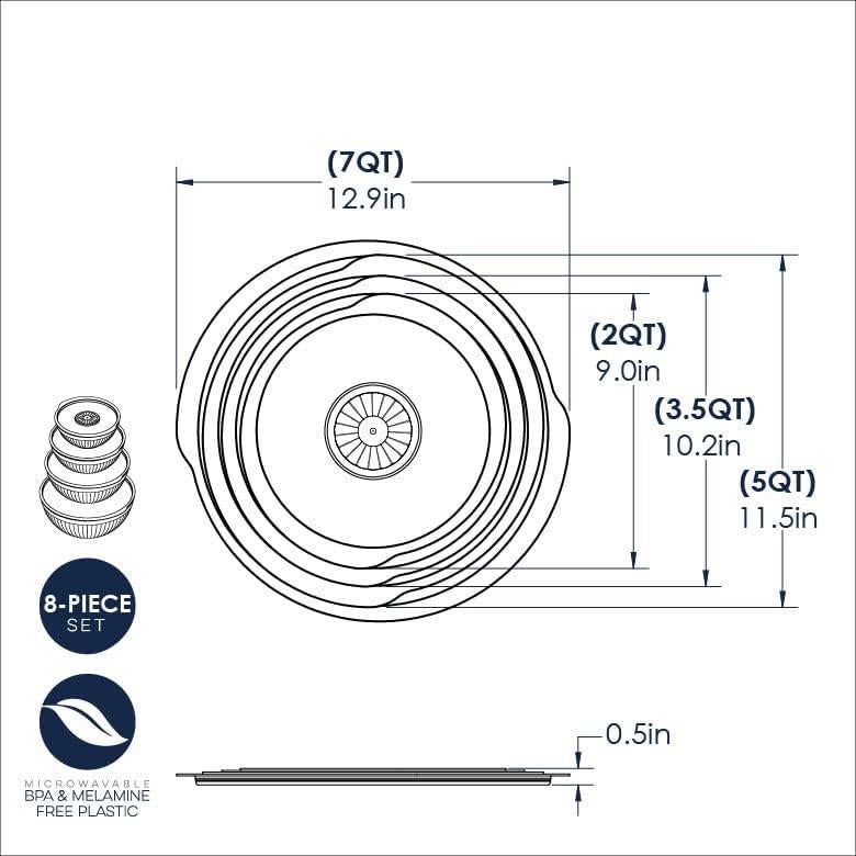 Juego de Cuencos Mezcla y Servicio Nordic Ware 8 Piezas