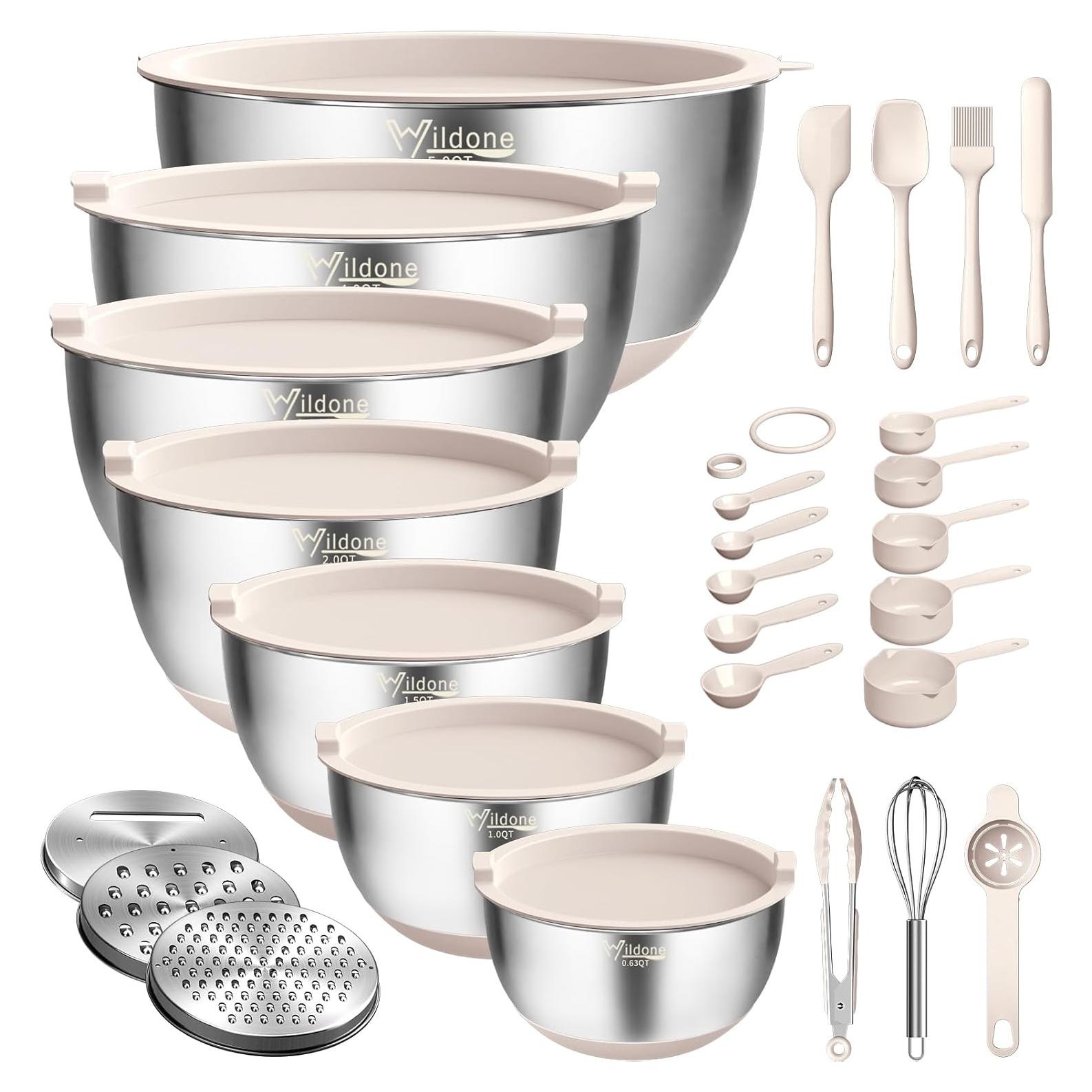 Juego de Tazones de Mezcla Wildone 27 PCS Acero Inoxidable