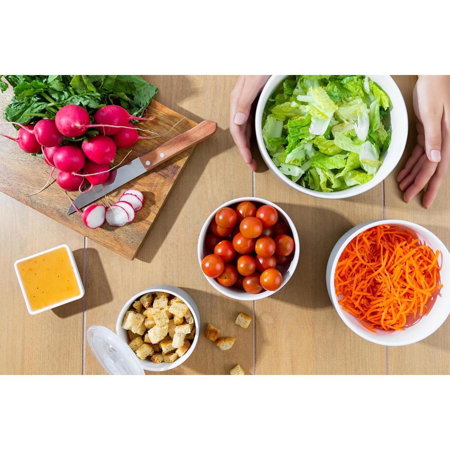 Set de 4 Tazones de Cerámica KooK Apilables Apto Microondas