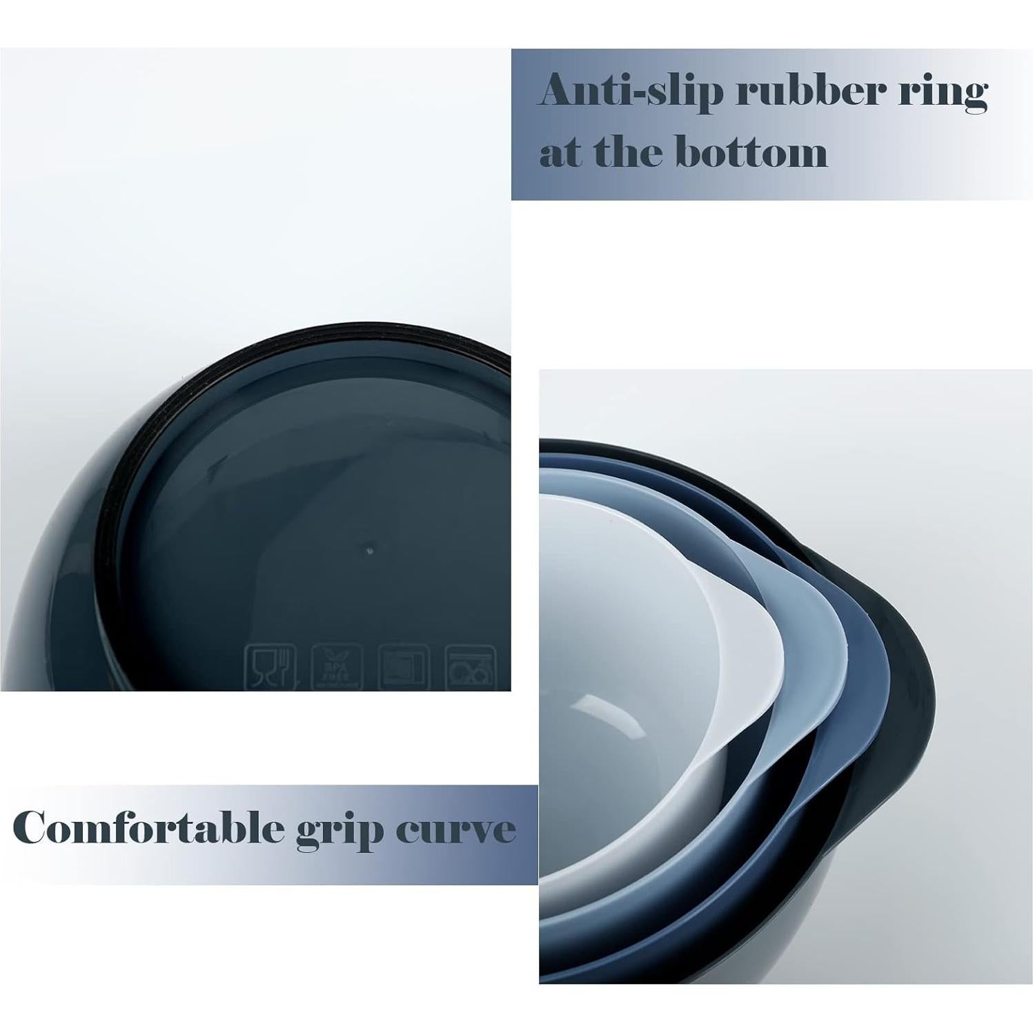 Juego de Cuencos de Mezcla BoxedHome 4 Piezas Antideslizante