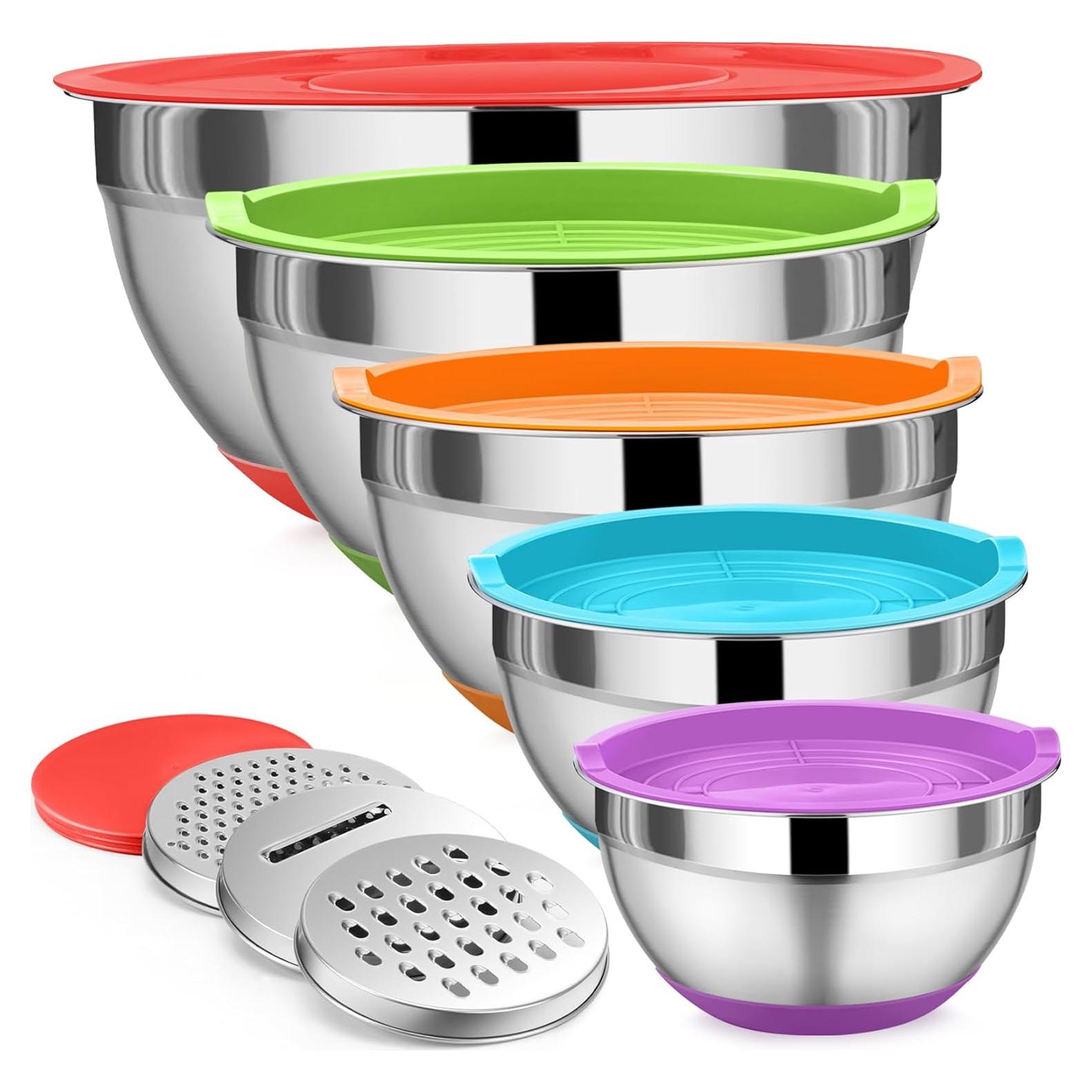 Juego de Tazones Mezcladores P&P CHEF 5 Piezas Acero Inoxidable