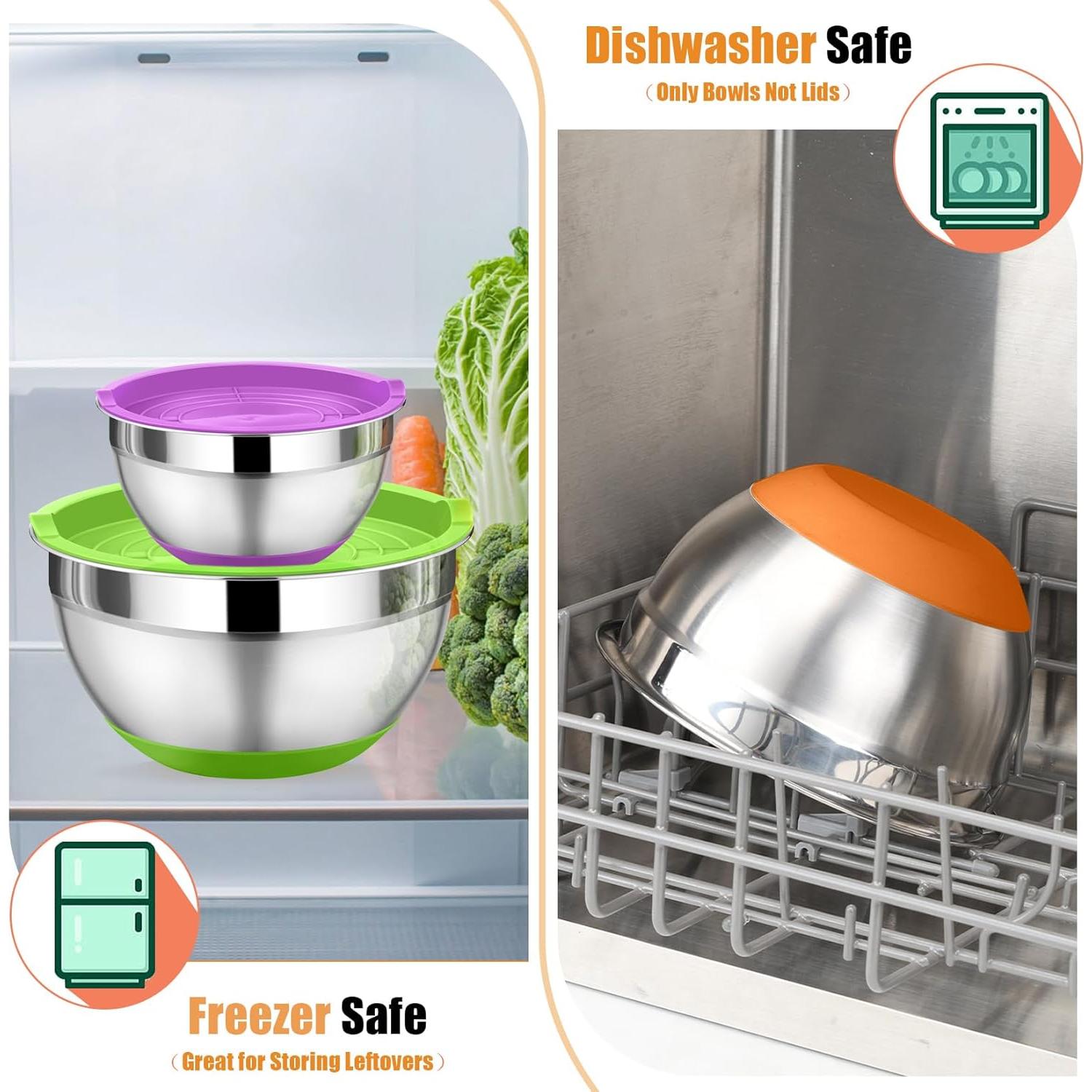 Juego de Tazones Mezcladores P&P CHEF 5 Piezas Acero Inoxidable