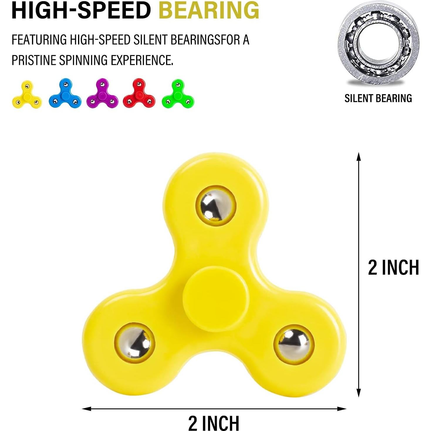 Spinner Antiestrés Mini YOLOPLUS+ 5 Pcs 5,08 cm para Niños