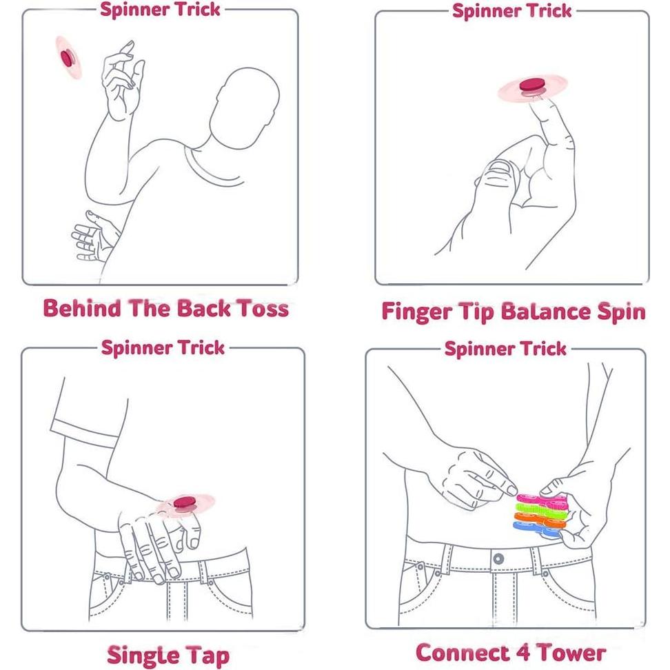 Spinner Antiestrés Mini YOLOPLUS+ 5 Pcs 5,08 cm para Niños