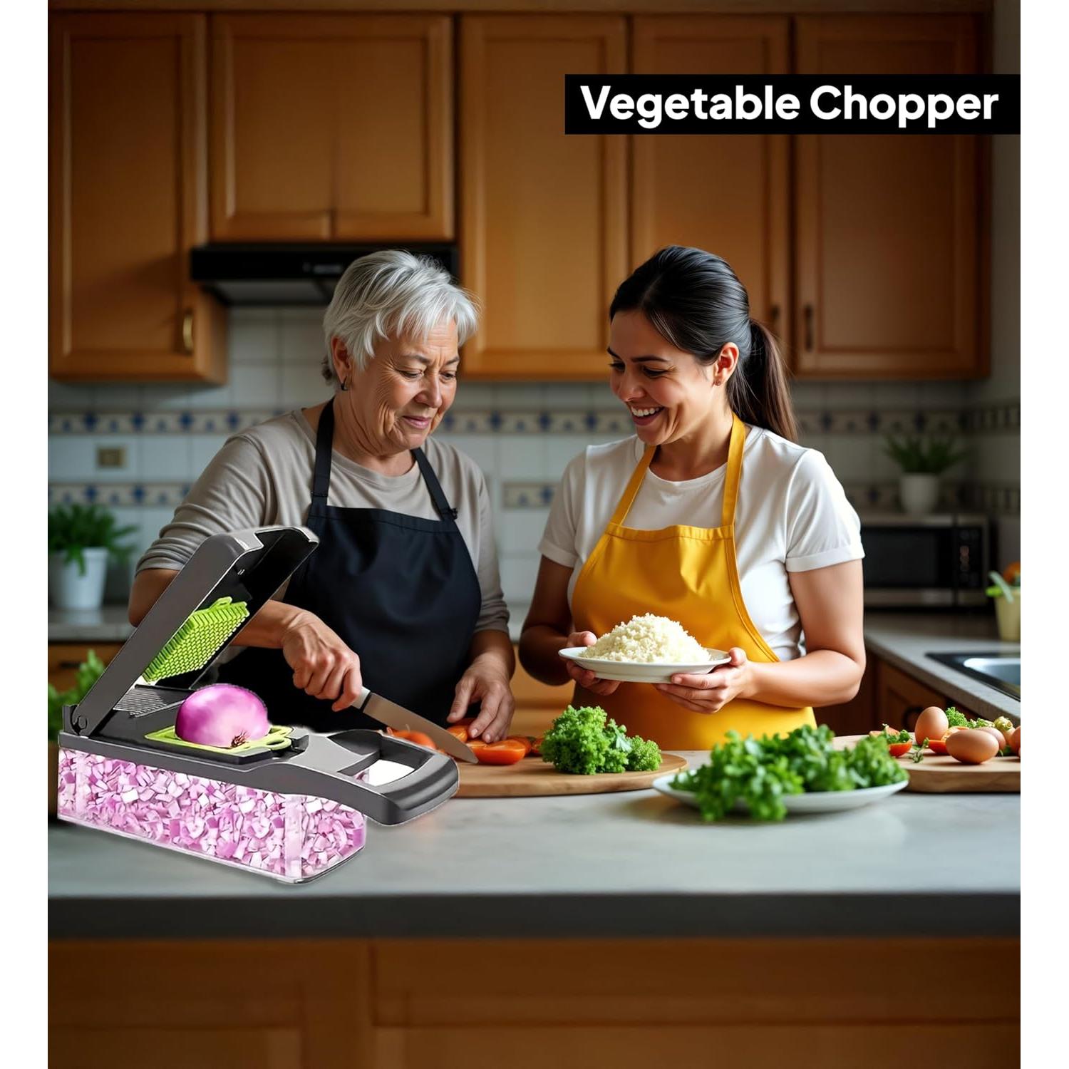 Picador de Verduras 16-en-1 Purest Peak - Cuchillas Intercambiables