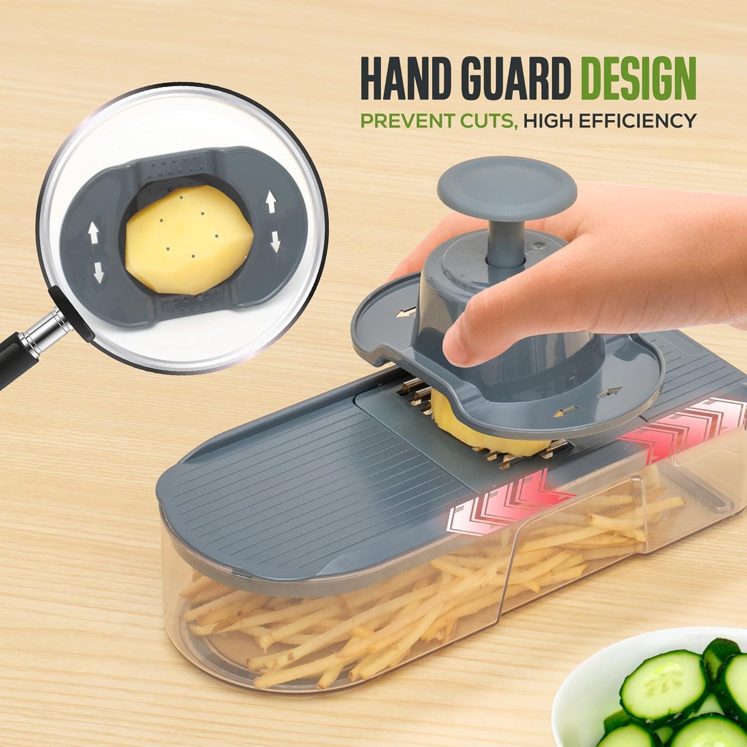 Picadora de Verduras 6-en-1 Vacream con Cuchillas de Acero Inoxidable